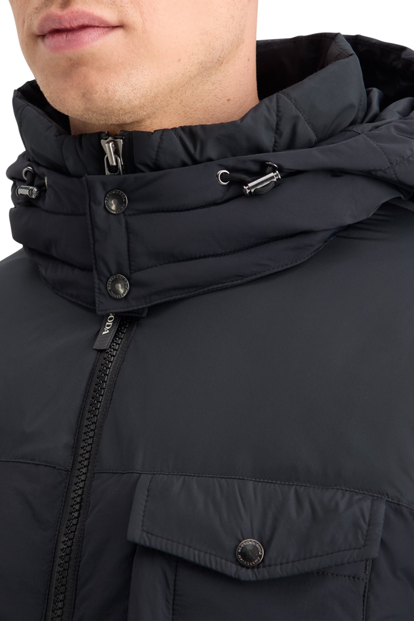HOODED PUFFER JACKET BLACK 7
