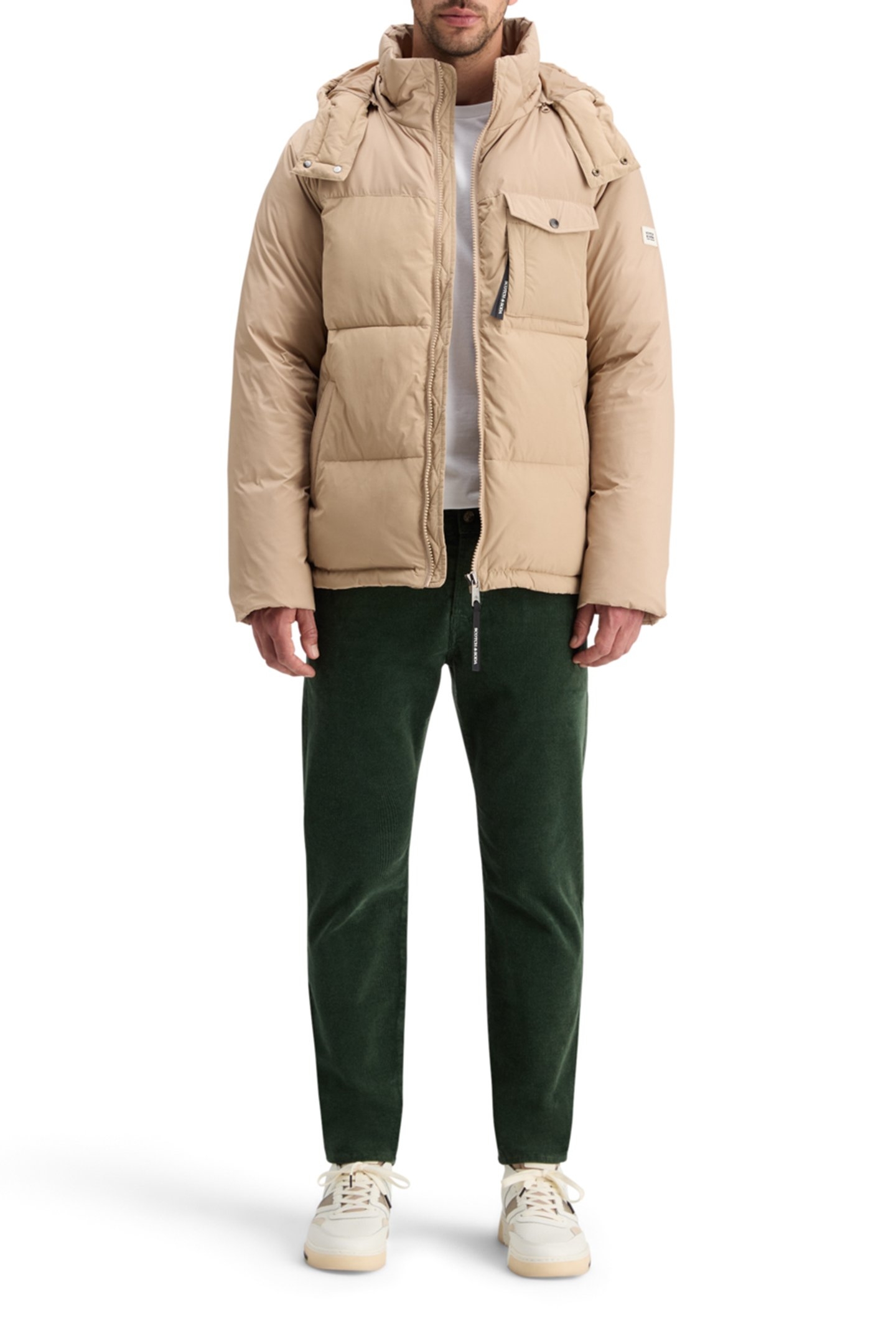 HOODED PUFFER JACKET MOCHA 3