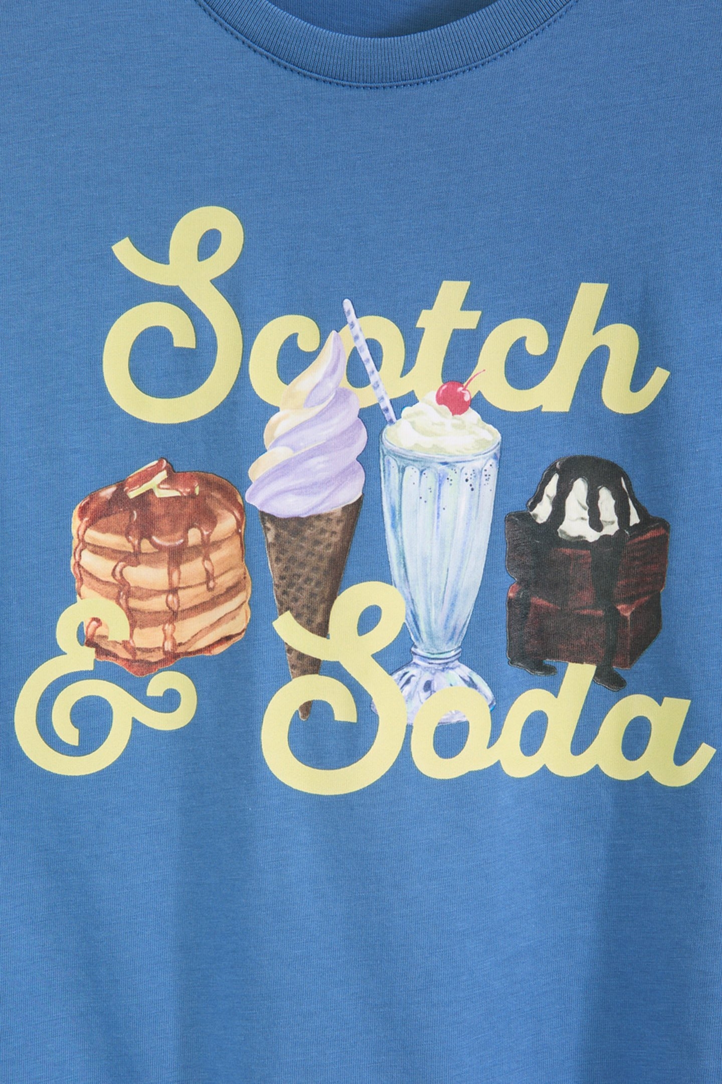 GIRLS S&S CT JERSEY SS FASHION TOP BLUE/GREY 4