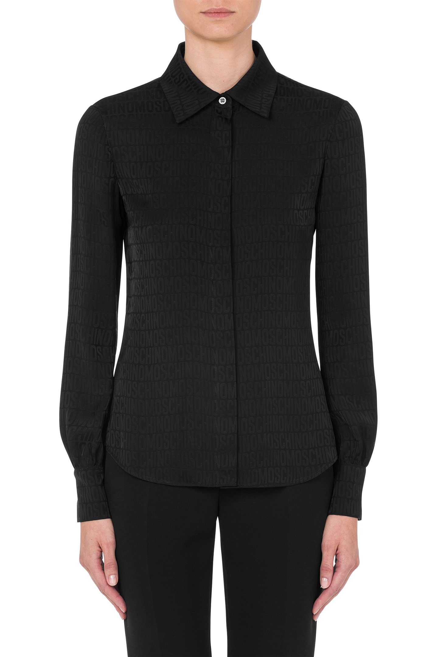 ALLOVER LOGO TWILL SHIRT BLACK 1