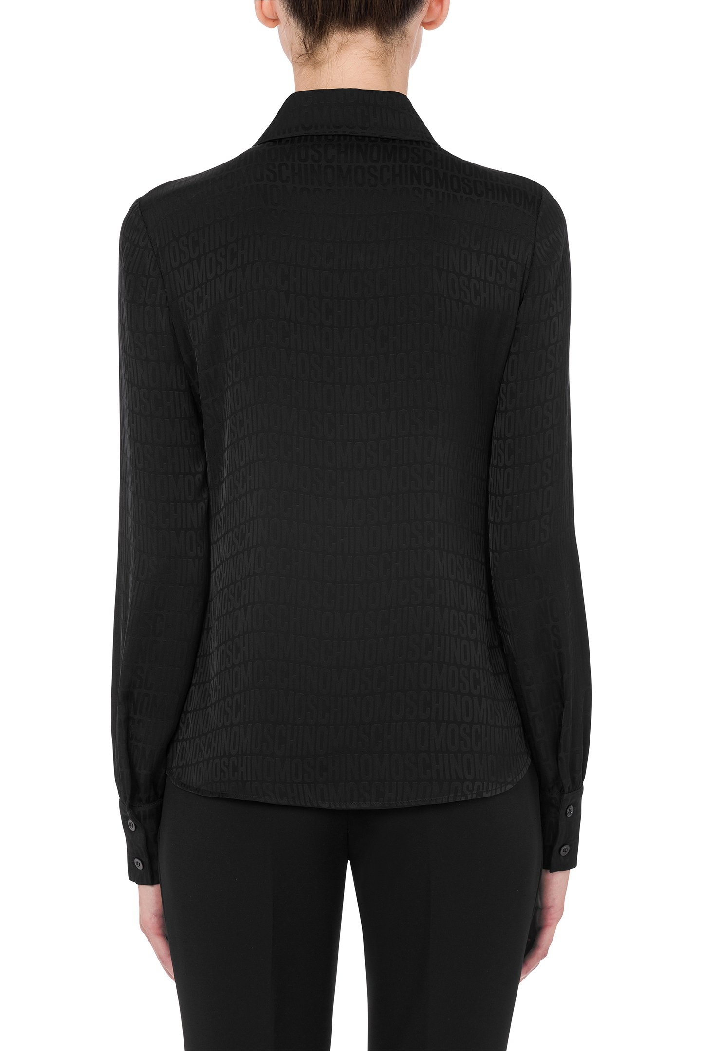 ALLOVER LOGO TWILL SHIRT BLACK 2