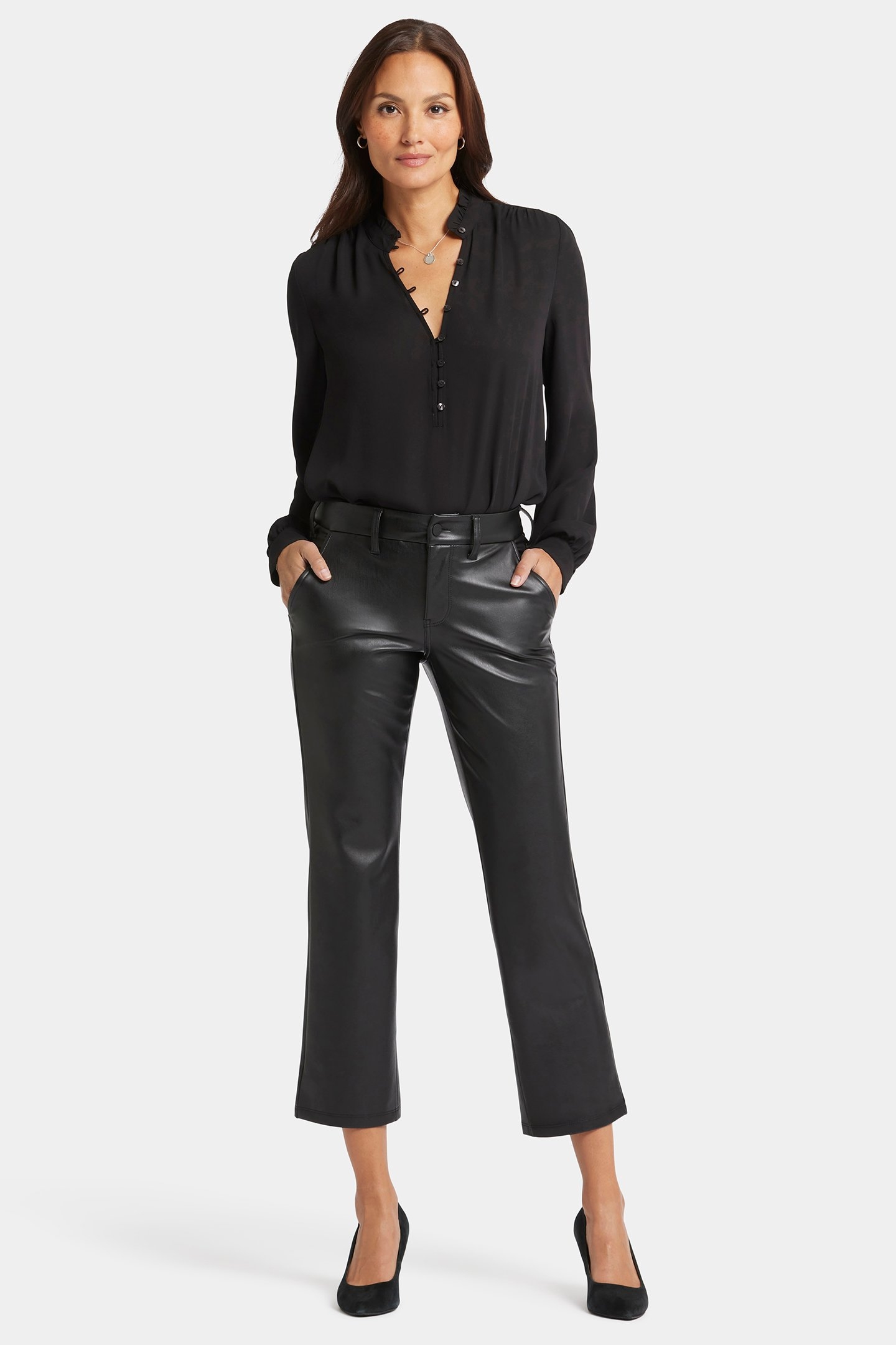 STRAIGHT LEG ANKLE PANT BLACK 1