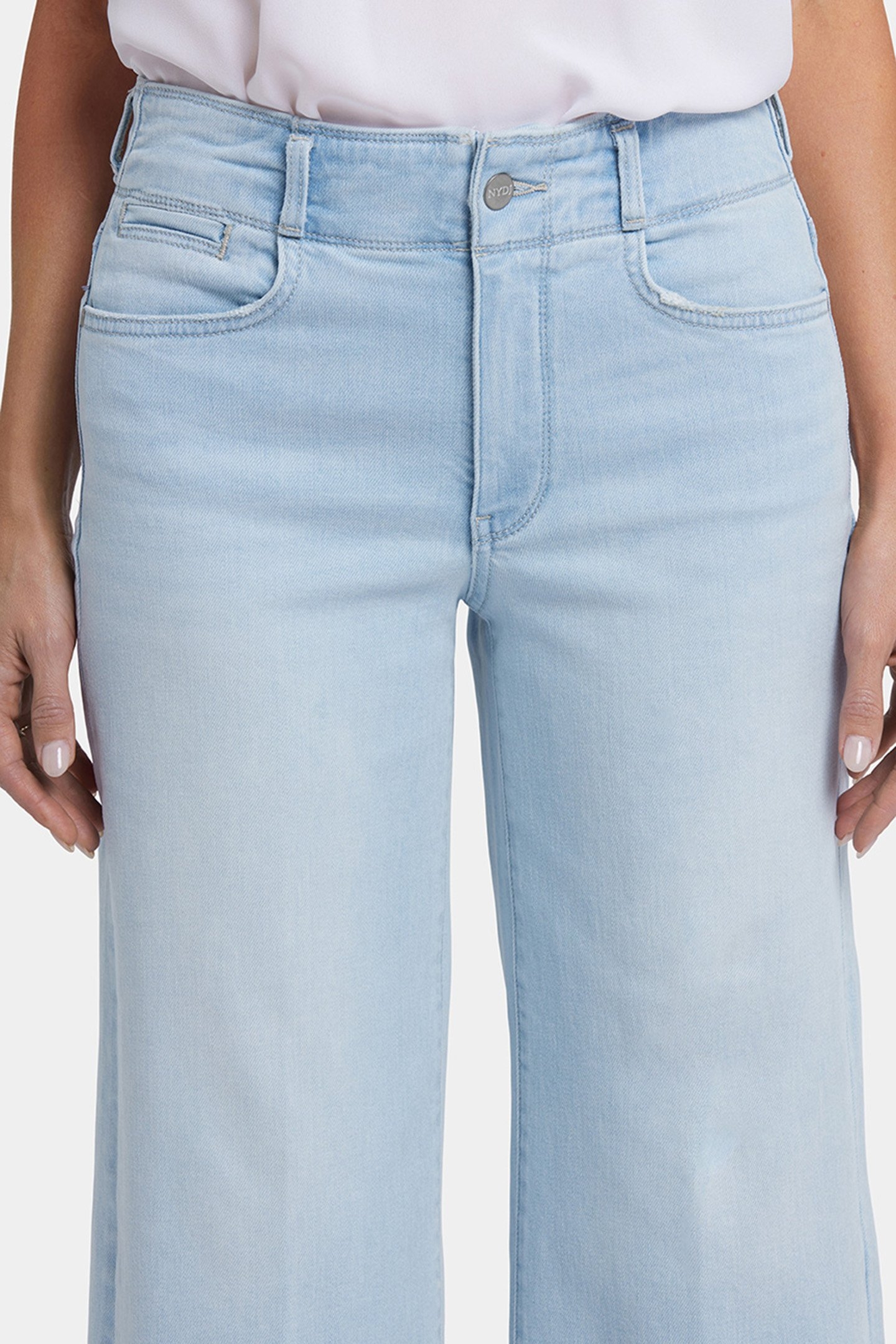 BRIGITTE WIDE LEG CAPRI CLEAR WATER 6