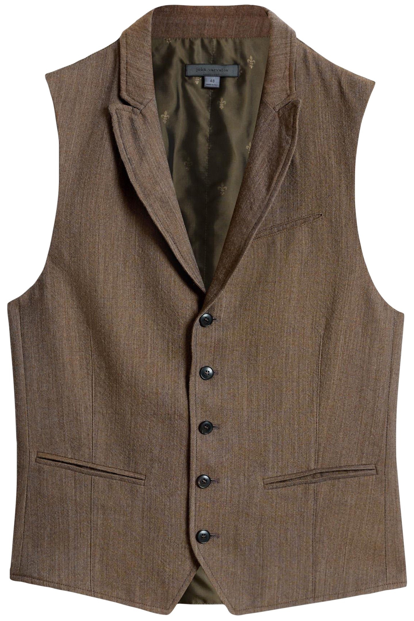SLIM FIT PEAK LAPEL VEST WITH WIRE INSERT CHAMOIS 2