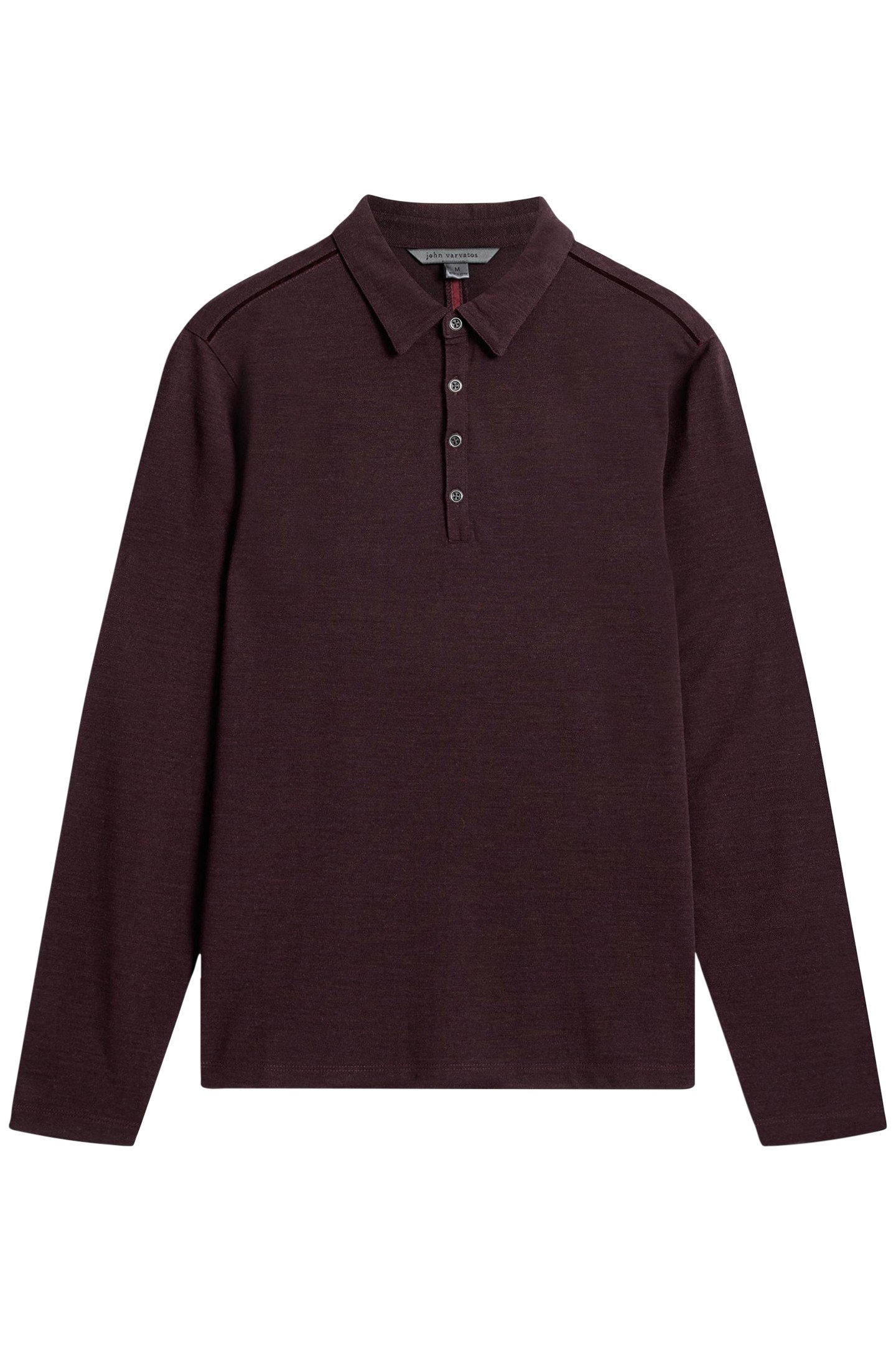 MALEO REGULAR FIT LS POLO MERLOT 2