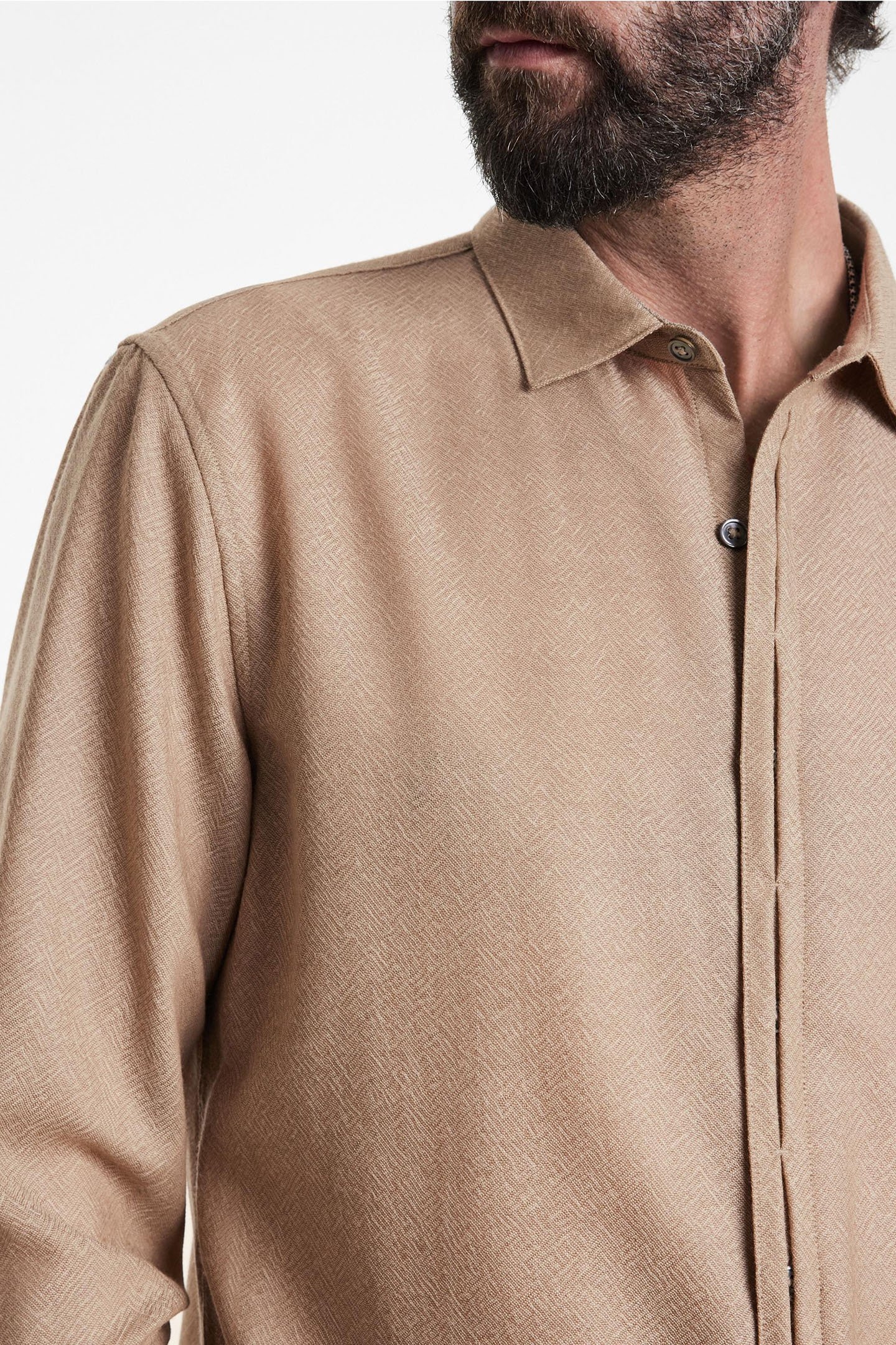 CONCEALED BUTTON PLEATED PLACKET SHIRTS TUMERIC 3