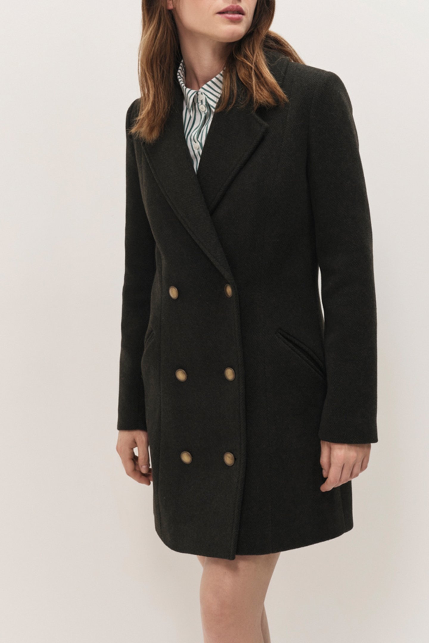 DIMA - KHAKI PEA COAT 4