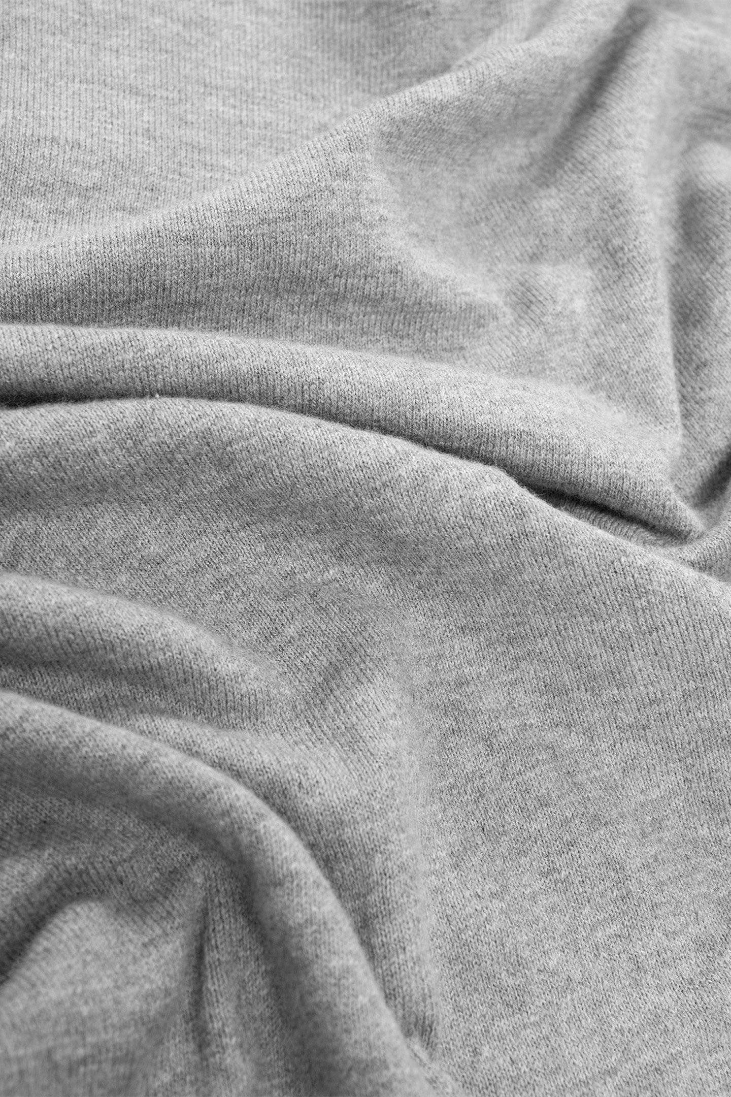 FINE-KNIT GREY SWEATER WITH ROLLED EDGES 7