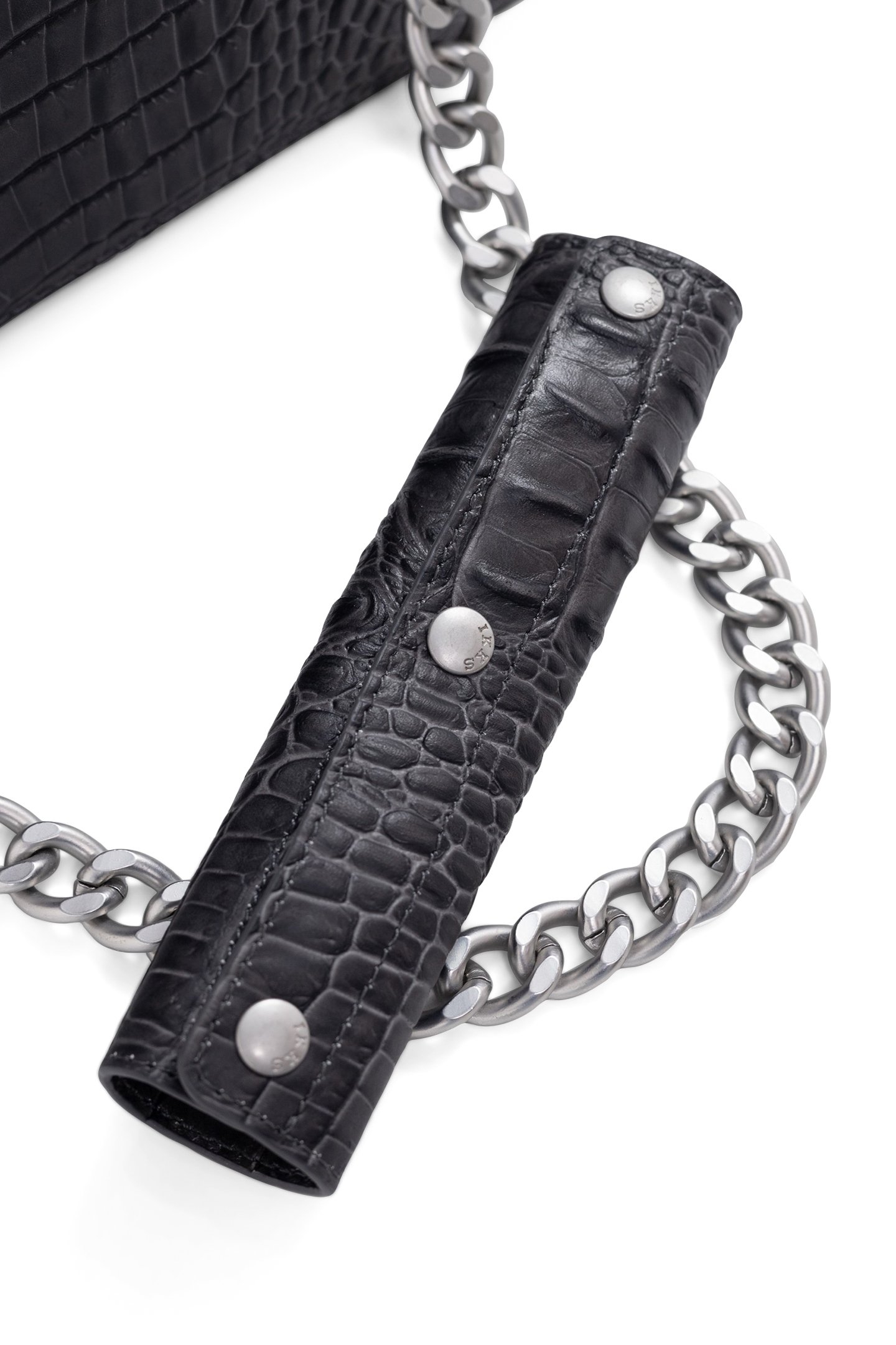 THE 1. ANIMALS CROCODILE-EFFECT LEATHER BAG SIZE M WOMAN 4