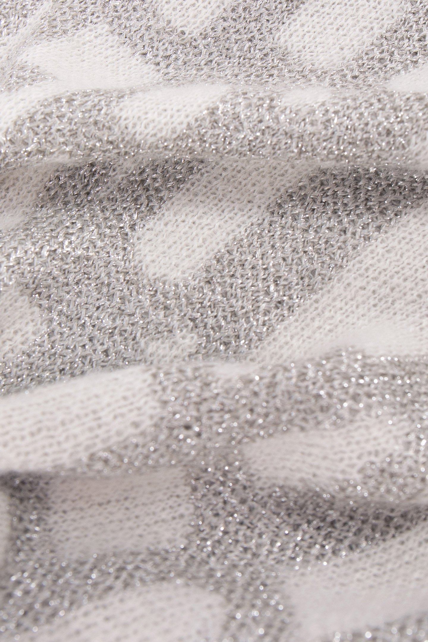 ECRU JACQUARD KNIT SWEATER WITH LUREX PATTERN 8