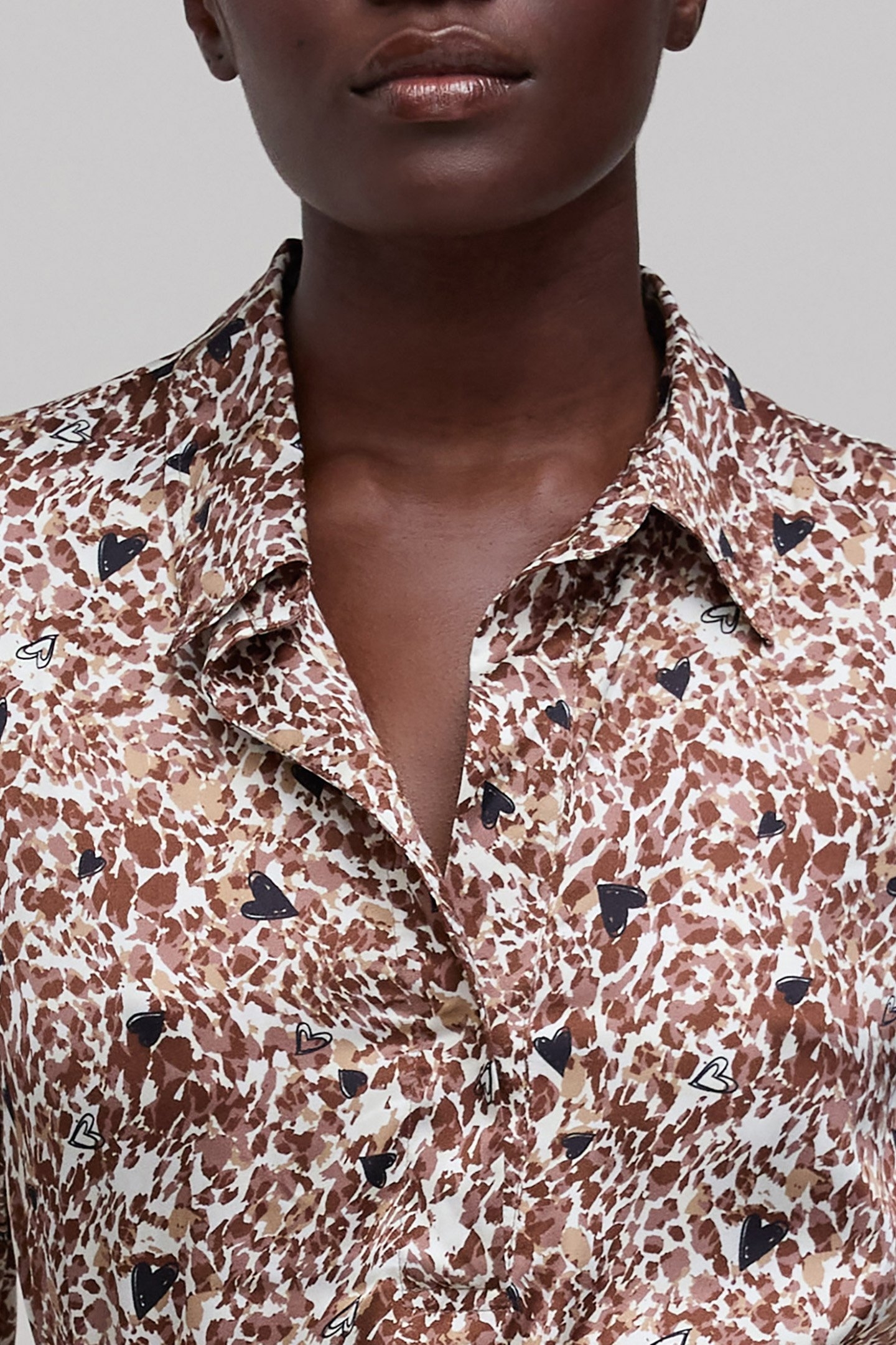 ECRU LENZING™ ECOVERO™ ANIMAL HEARTS DRESS 6