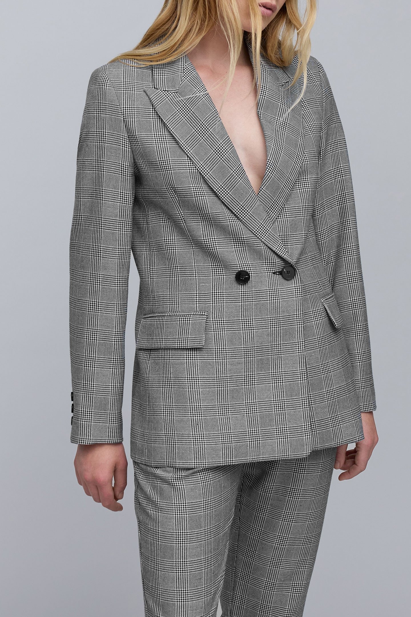 BLACK PRINCE OF WALES LUREX SUIT JACKET 5