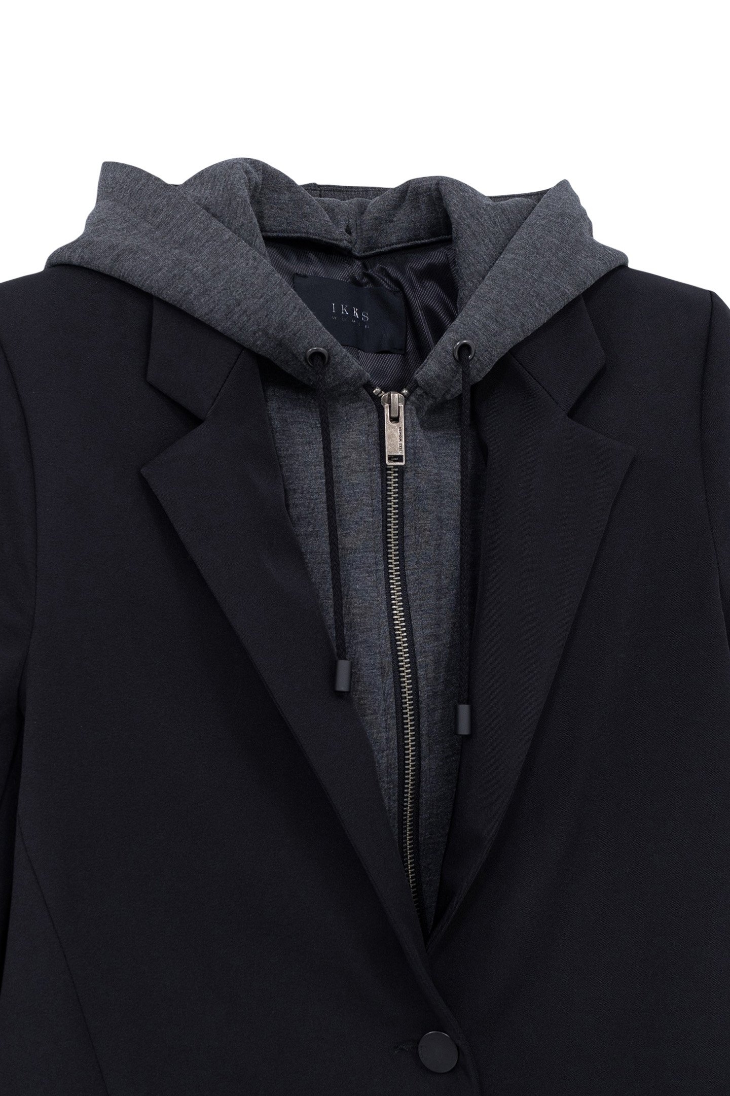 BLACK PAREMENT HOODED JACKET 4