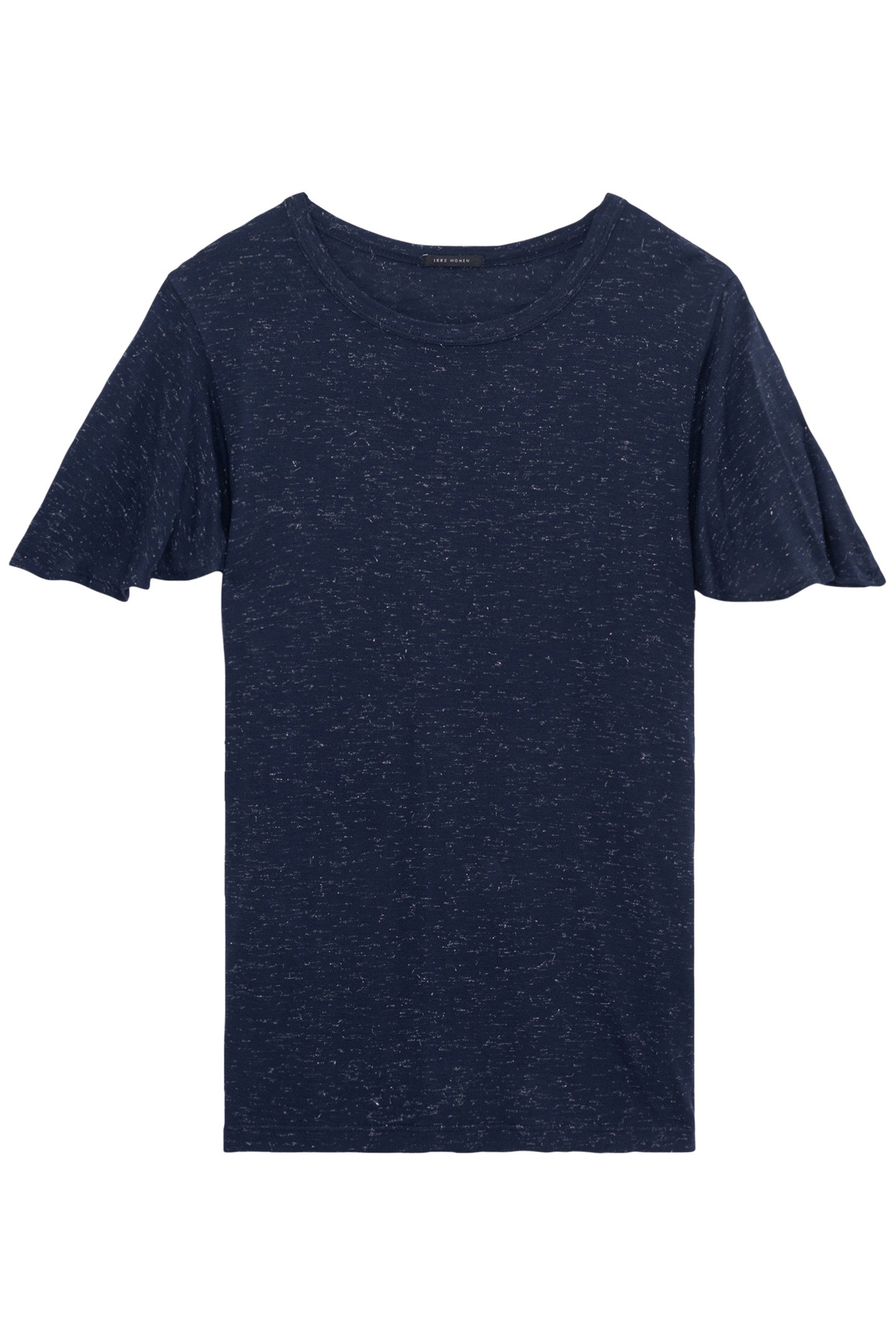 NAVY KNIT TEE WITH LUREX FABRIC 1