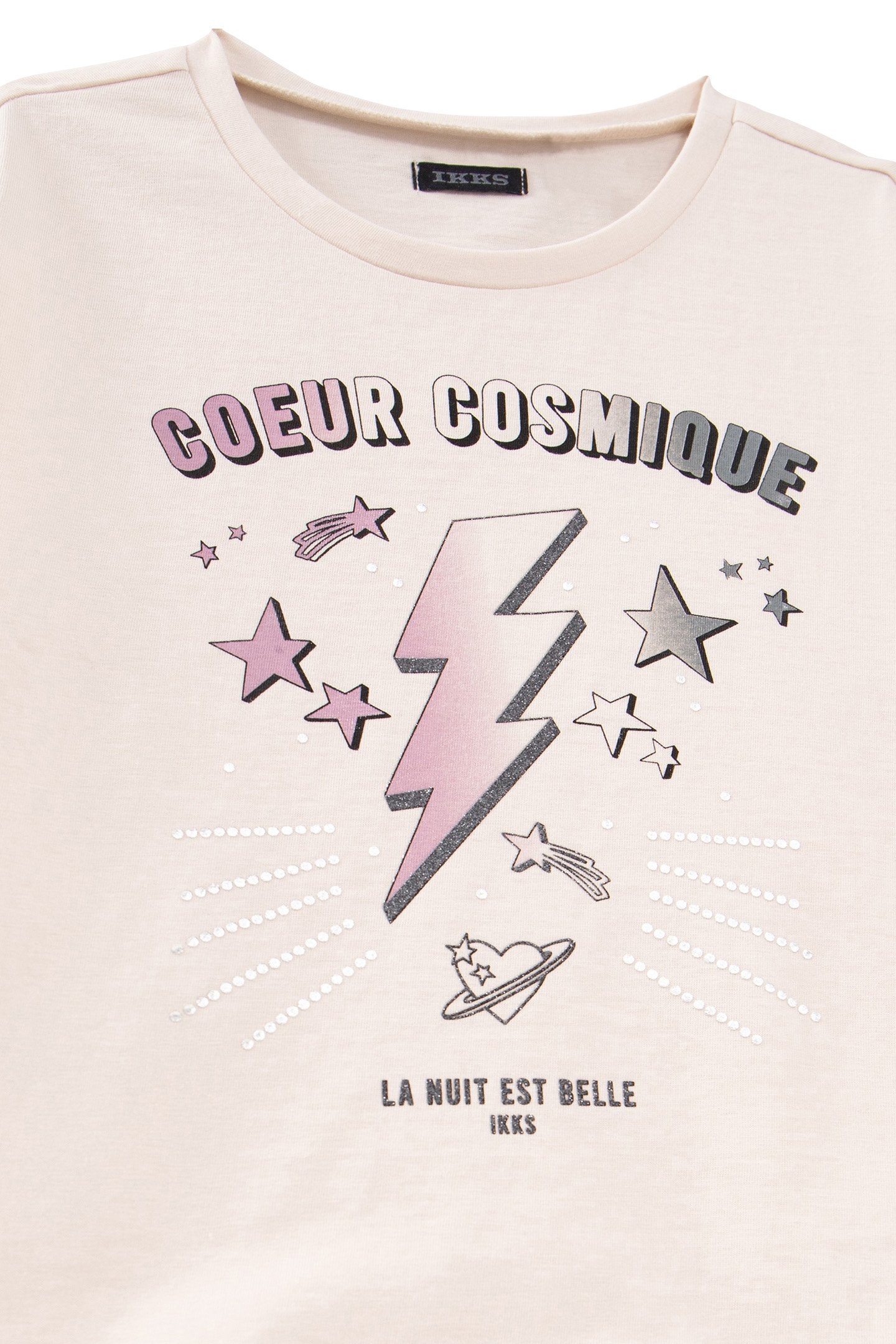 GIRL’S ECRU ORGANIC COTTON STARS AND LIGHTNING T-SHIRT 5