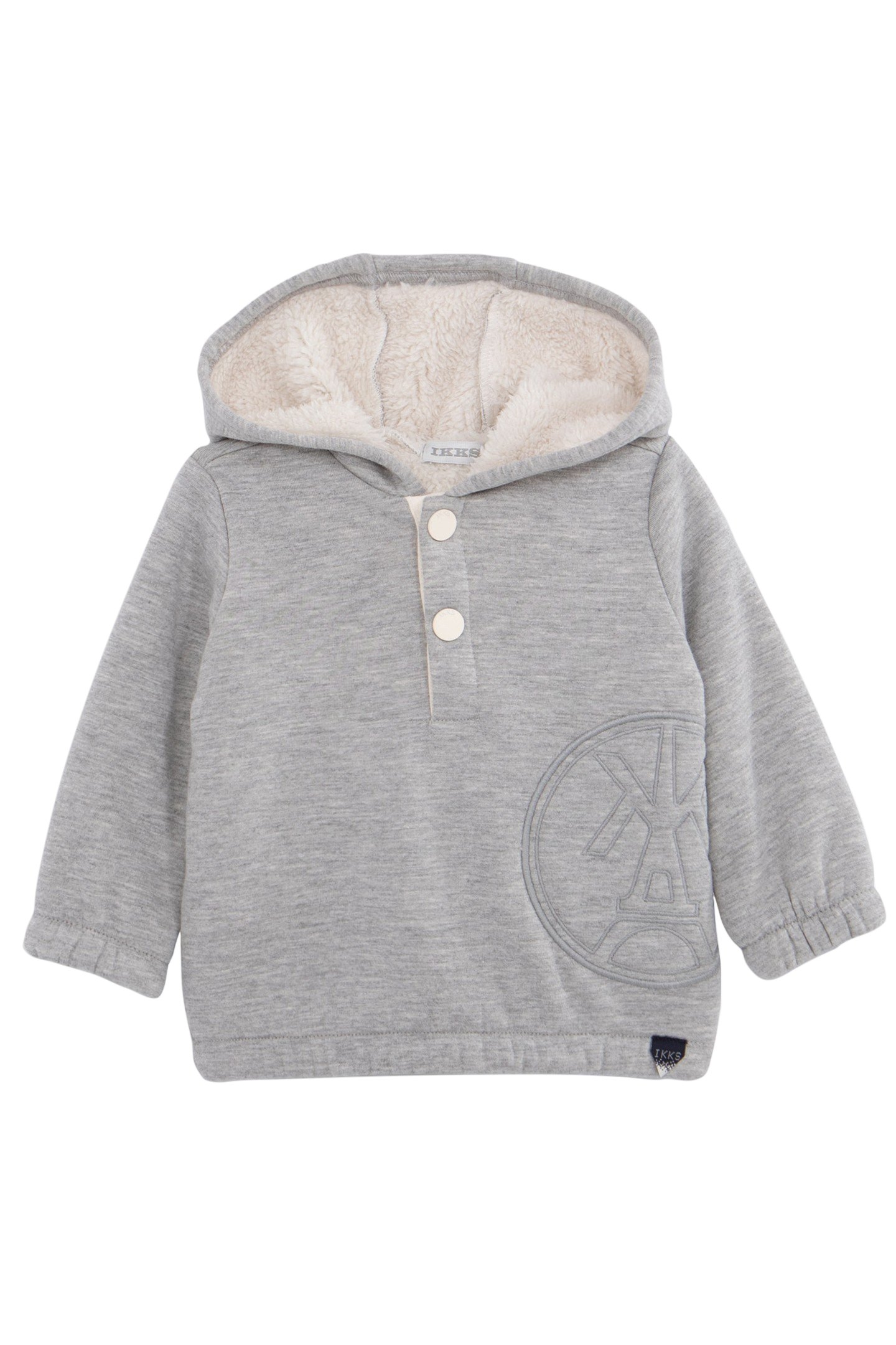 BABY BOY GREY MAXI EMBROIDERED FURRY SWEATSHIRT 1