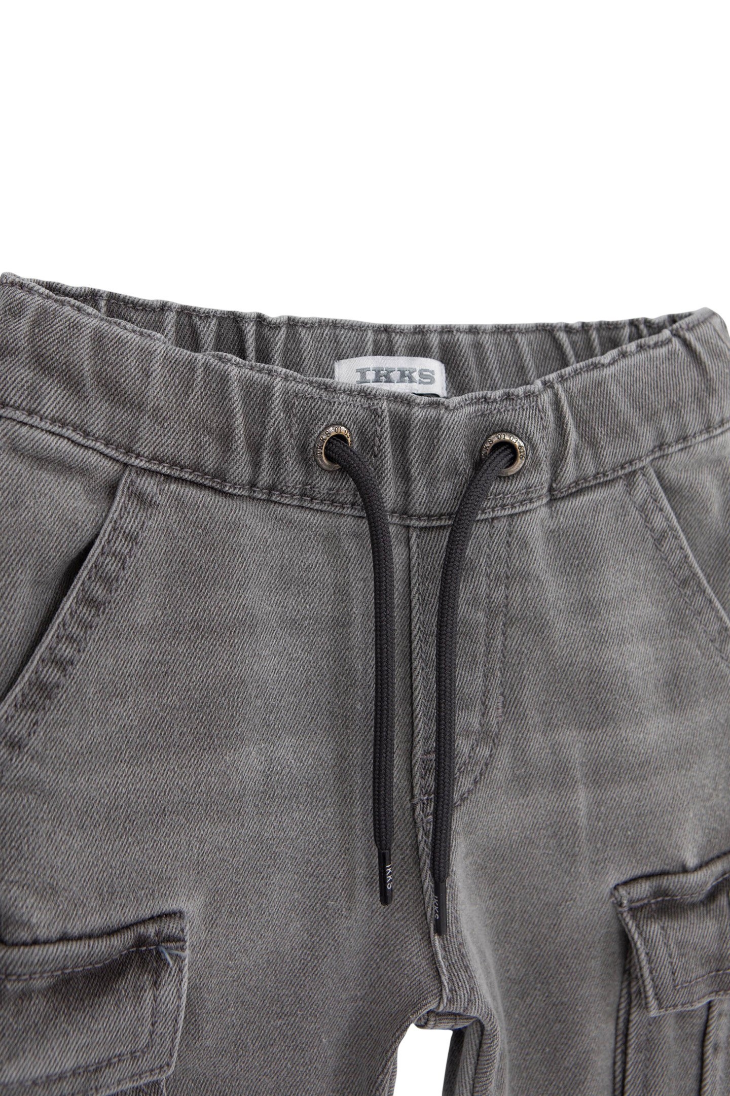 BATTLE GREY ELASTIC WAIST JEANS BABY BOY 3