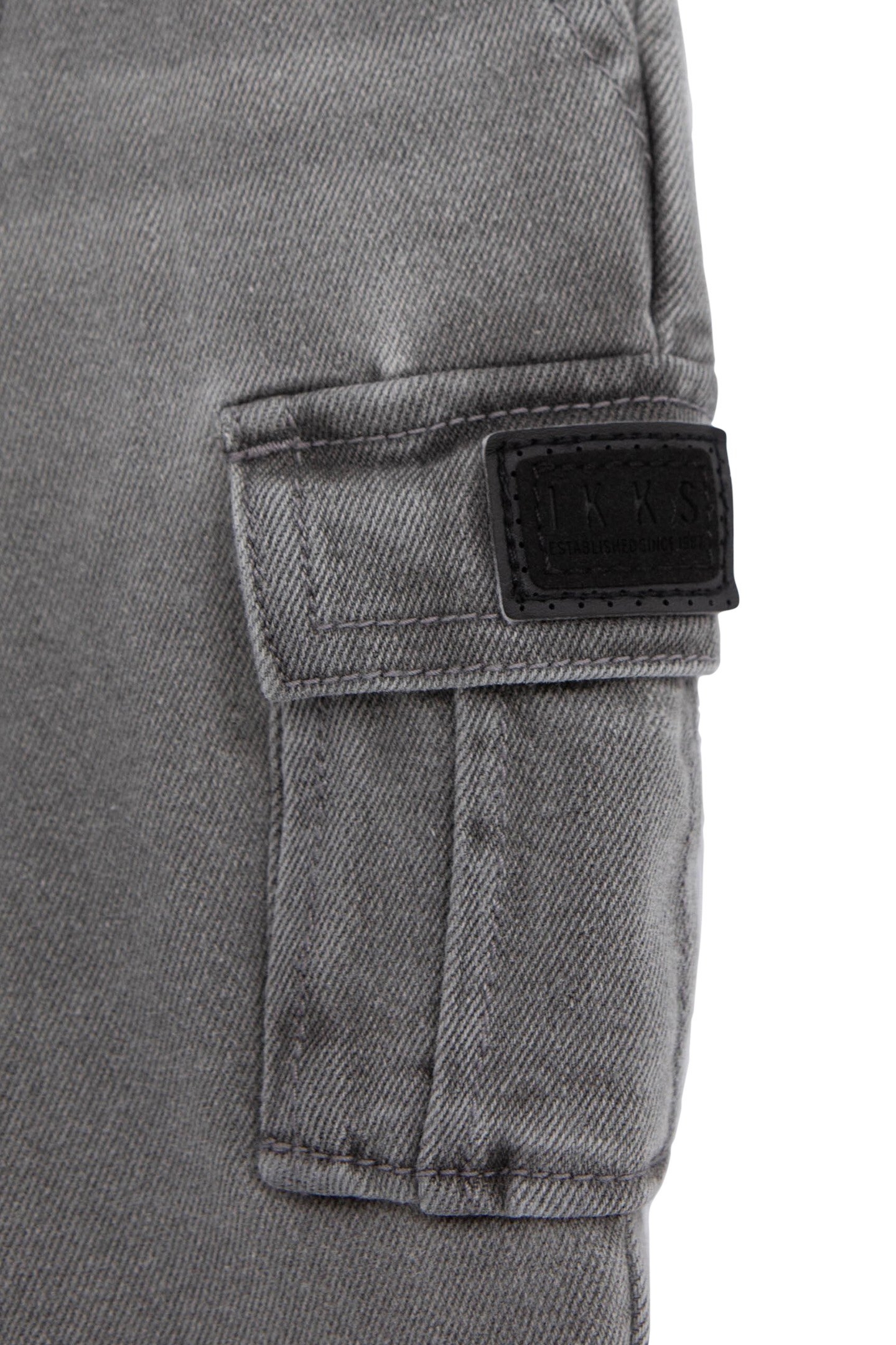 BATTLE GREY ELASTIC WAIST JEANS BABY BOY 6