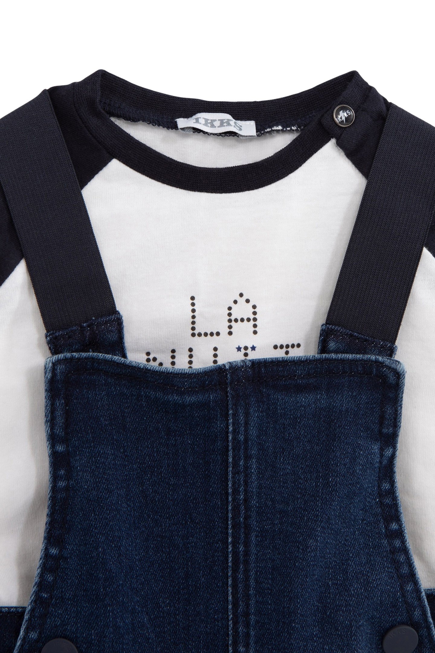 BABY BOY 2-IN-1 T-SHIRT AND DENIM OVERALLS SET 5