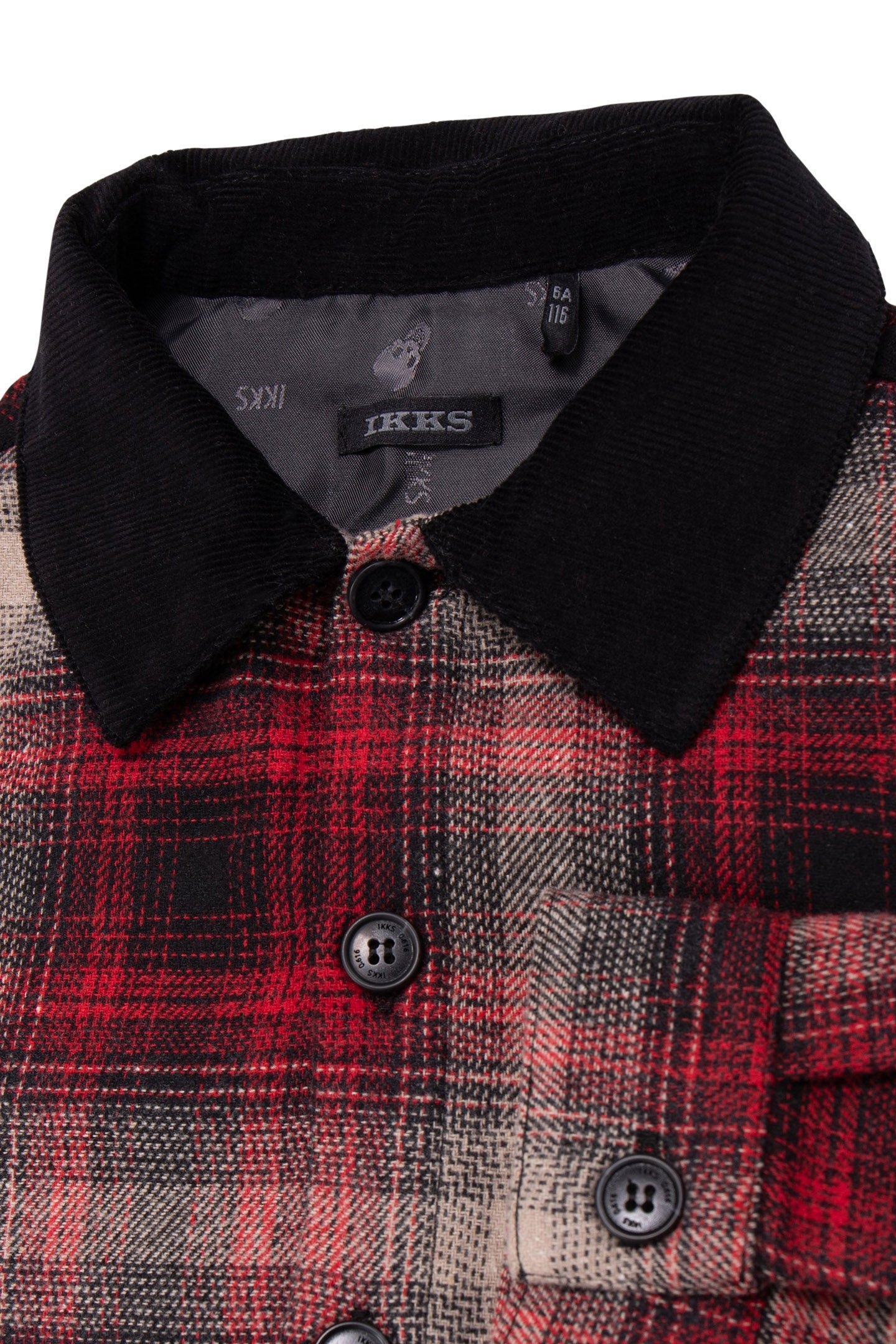BOY'S RED PLAID SHIRT WITH VELVET COLLAR 5