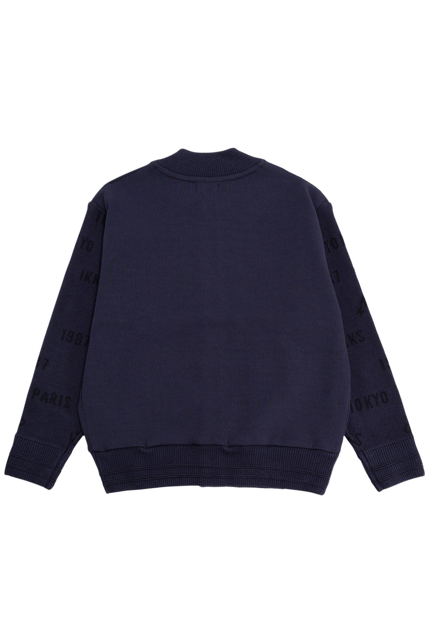NAVY CARDIGAN SLEEVES KNIT LOGOS BOY 2