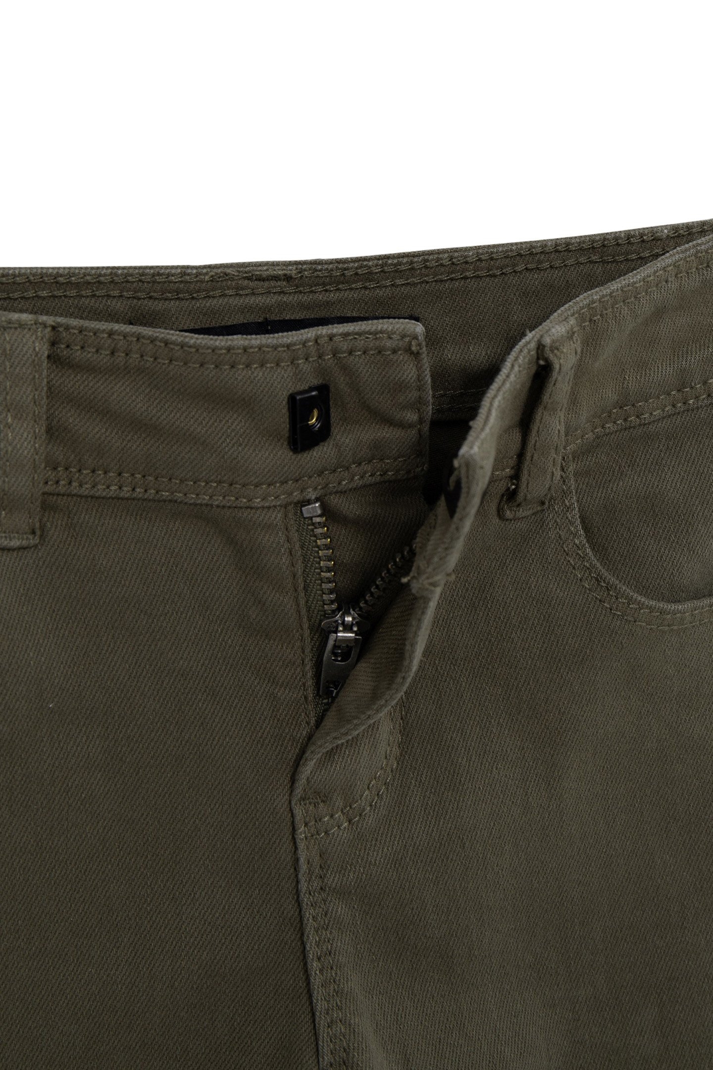 GIRL'S UPCYCLED SLIM KHAKI JEWEL-BRAIDED JEANS 3