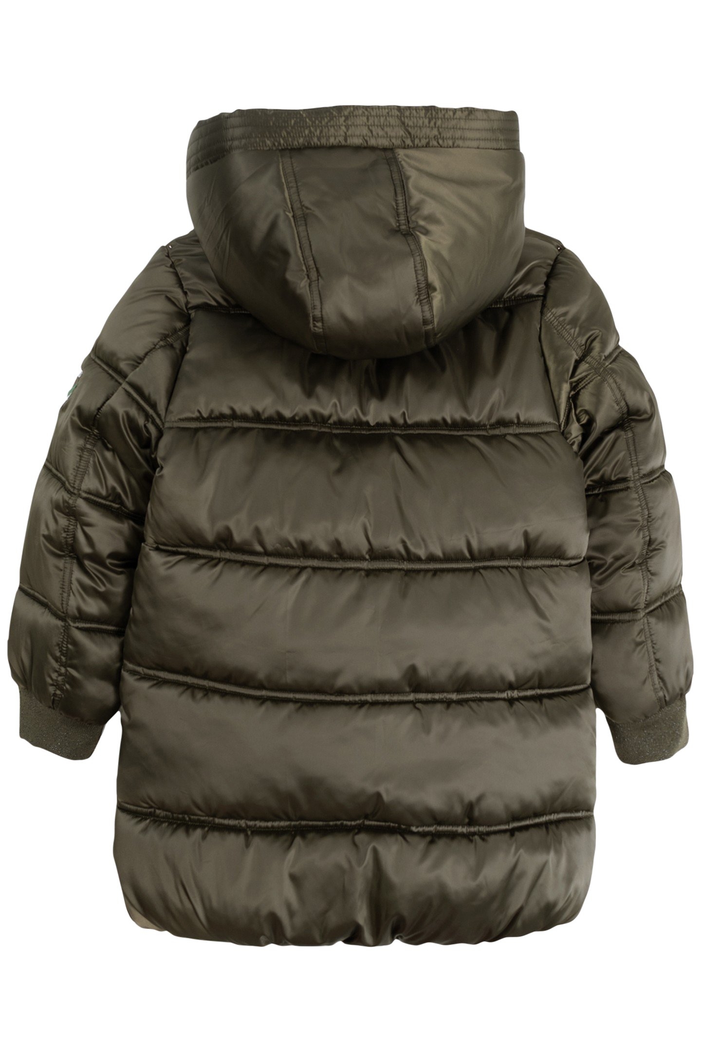 GIRL'S KHAKI NYLON QUILTED PADDED JACKET 2