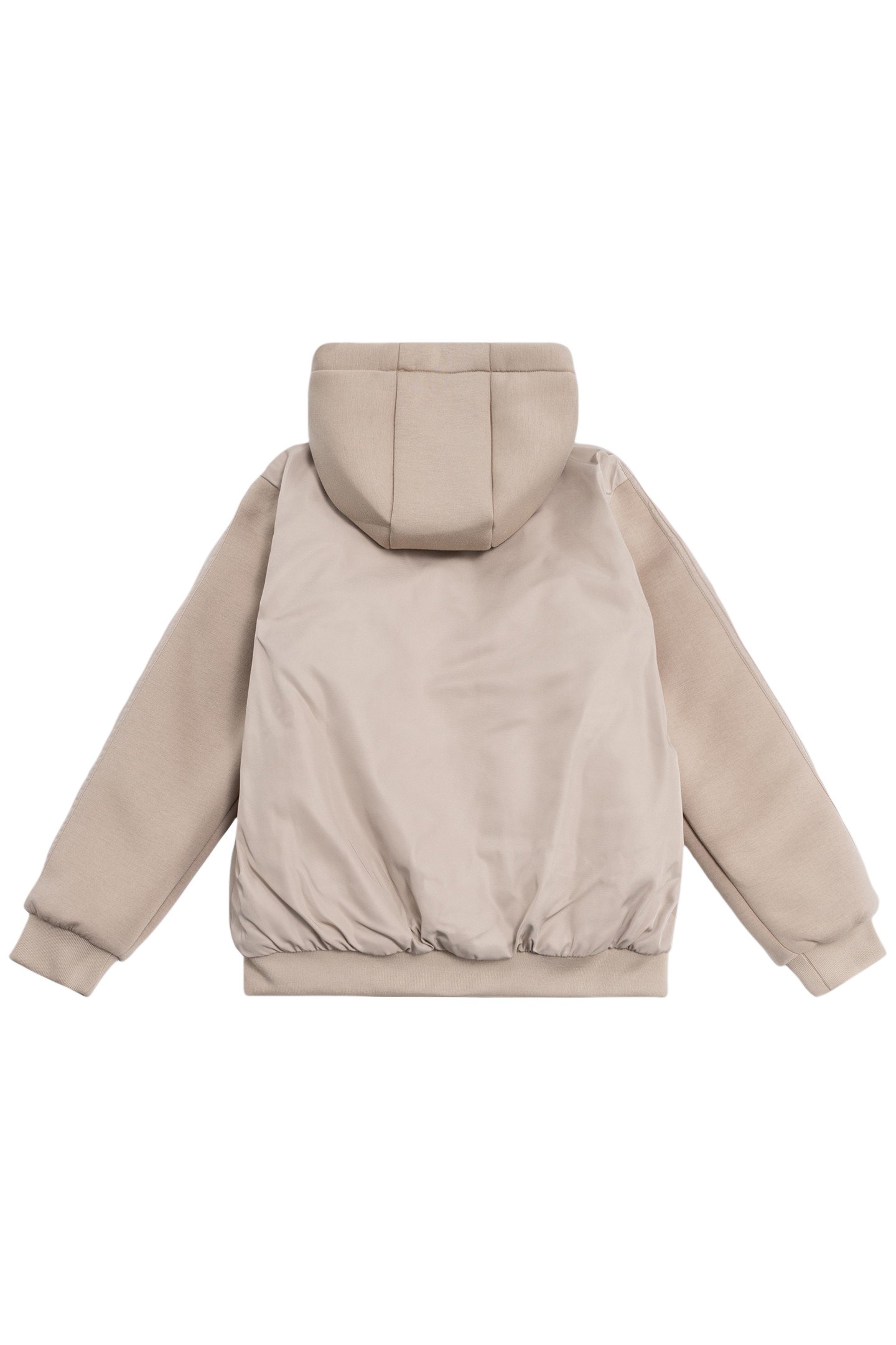 BEIGE TWO-PLY HOODED JACKET FOR BOYS 2