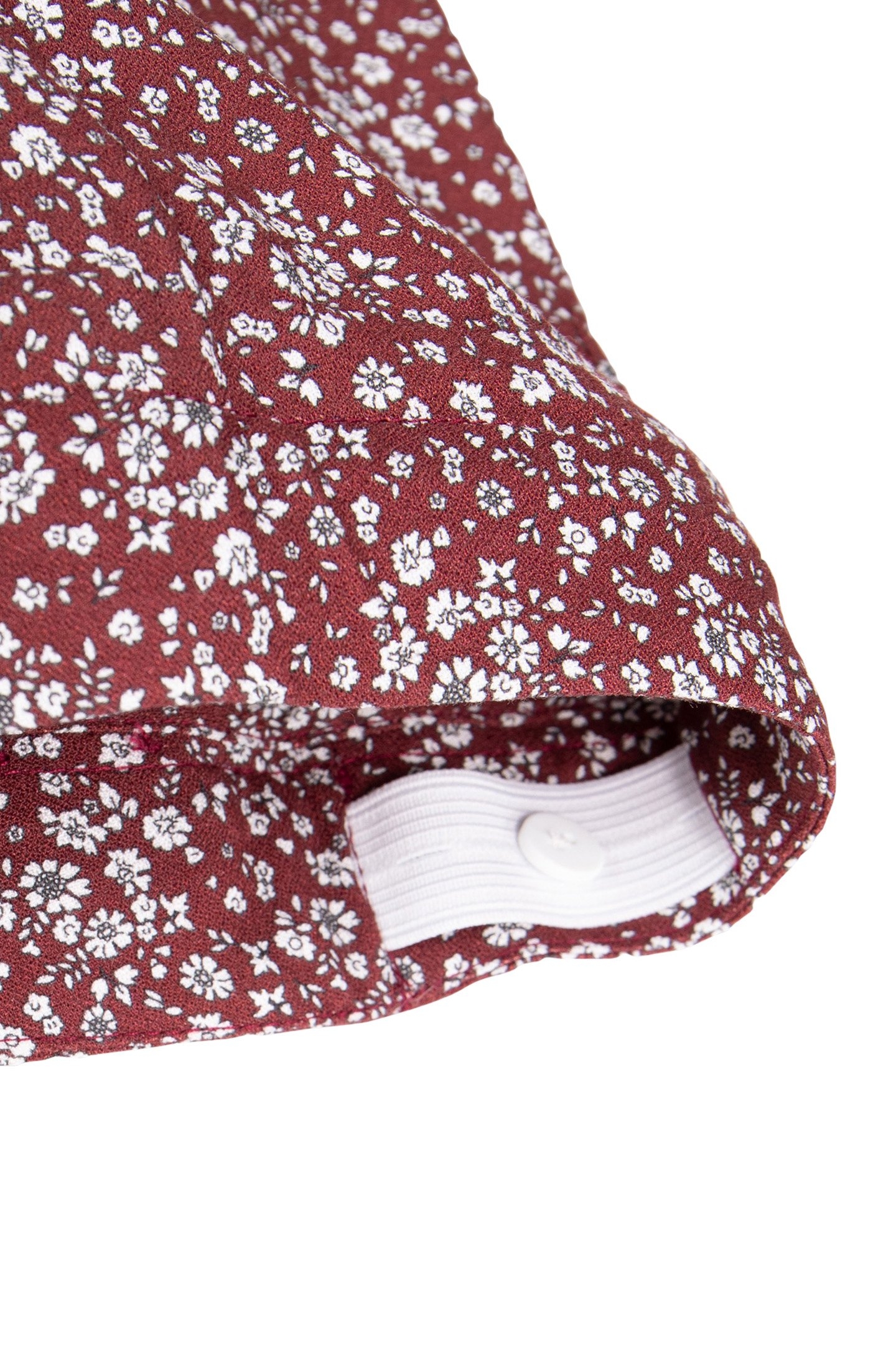 GIRLS' BURGUNDY MICRO FLORAL PRINT LONG SKIRT 5