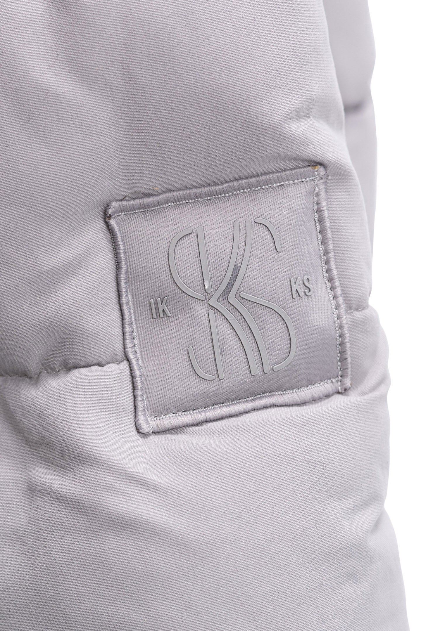 GIRL'S SHORT RECYCLED GREY QUILTED DOWN JACKET 7