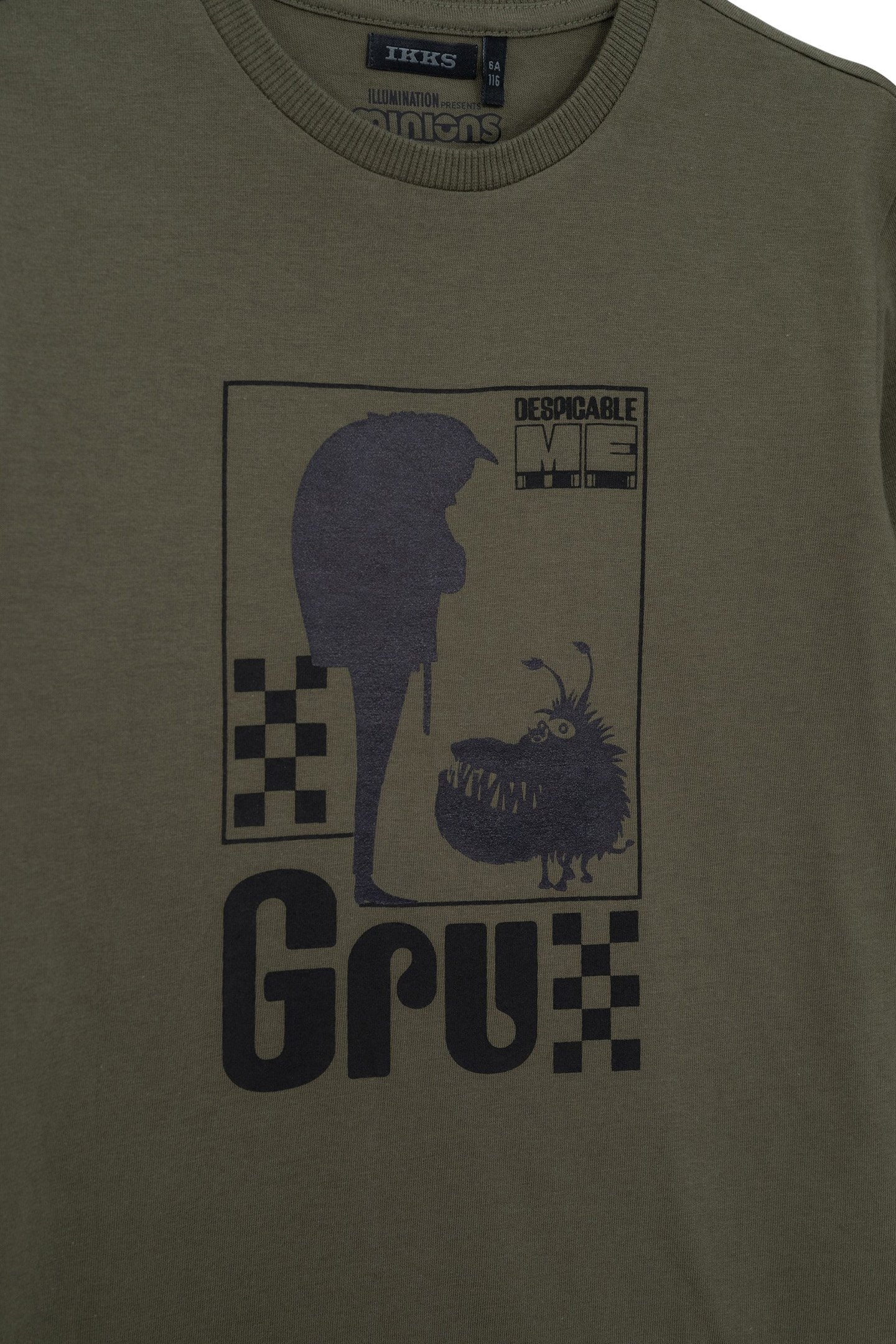 BOY'S GRU MINIONS KHAKI ORGANIC COTTON VISUAL T-SHIRT 6