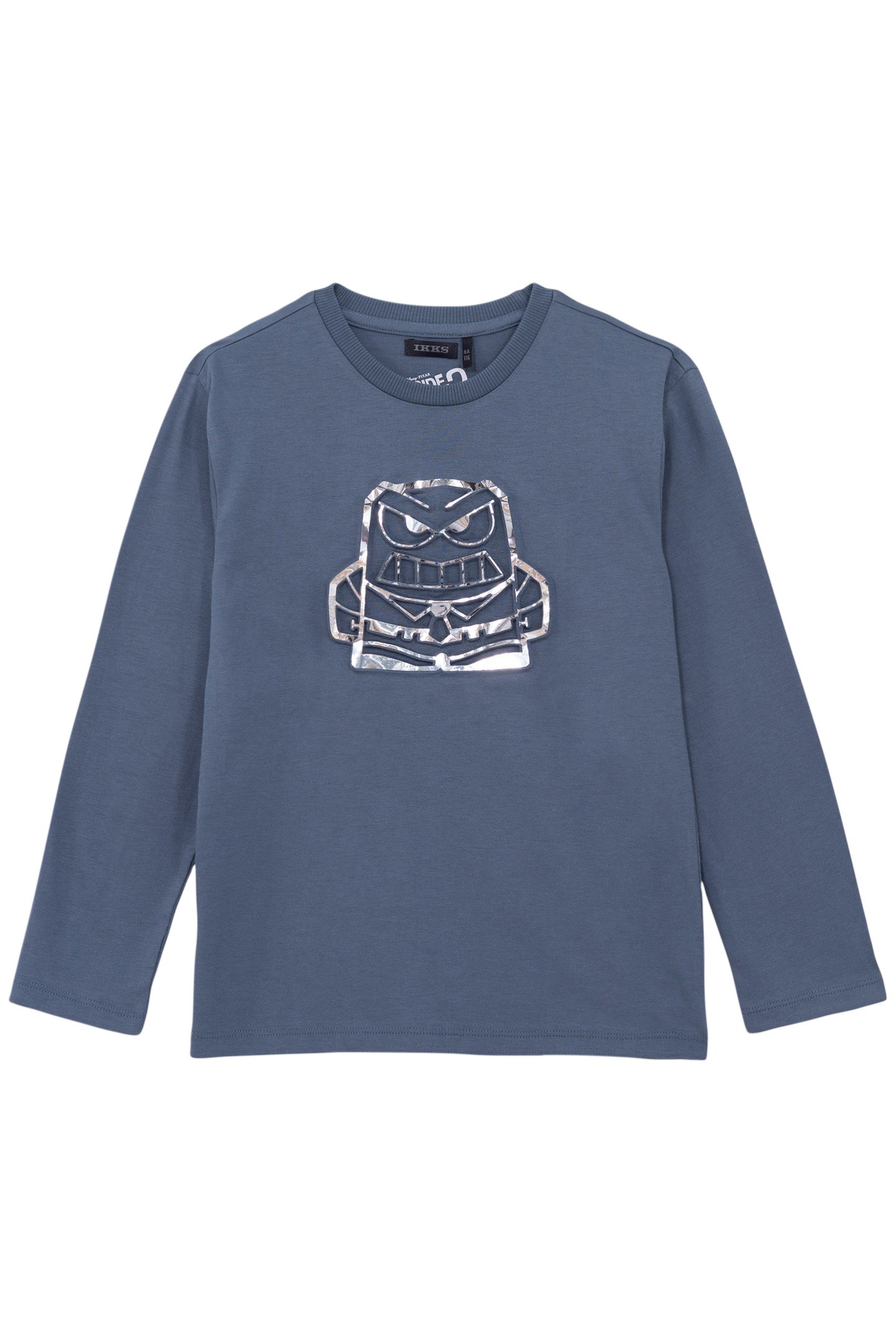 BOY'S BLUE ORGANIC COTTON EMBOSSED VICE-VERSA T-SHIRT 1