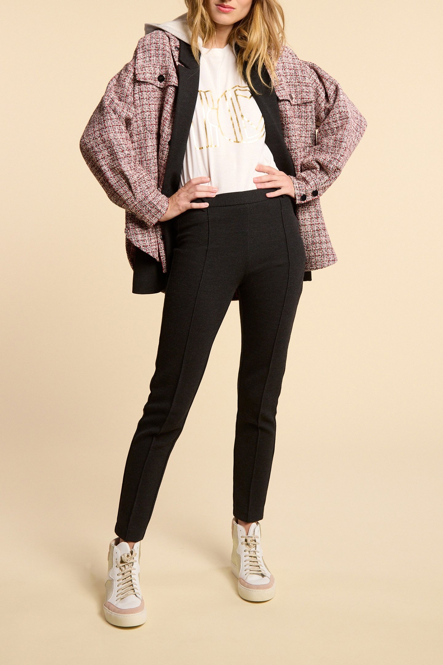 CHARCOAL KNIT SUIT TROUSERS 3