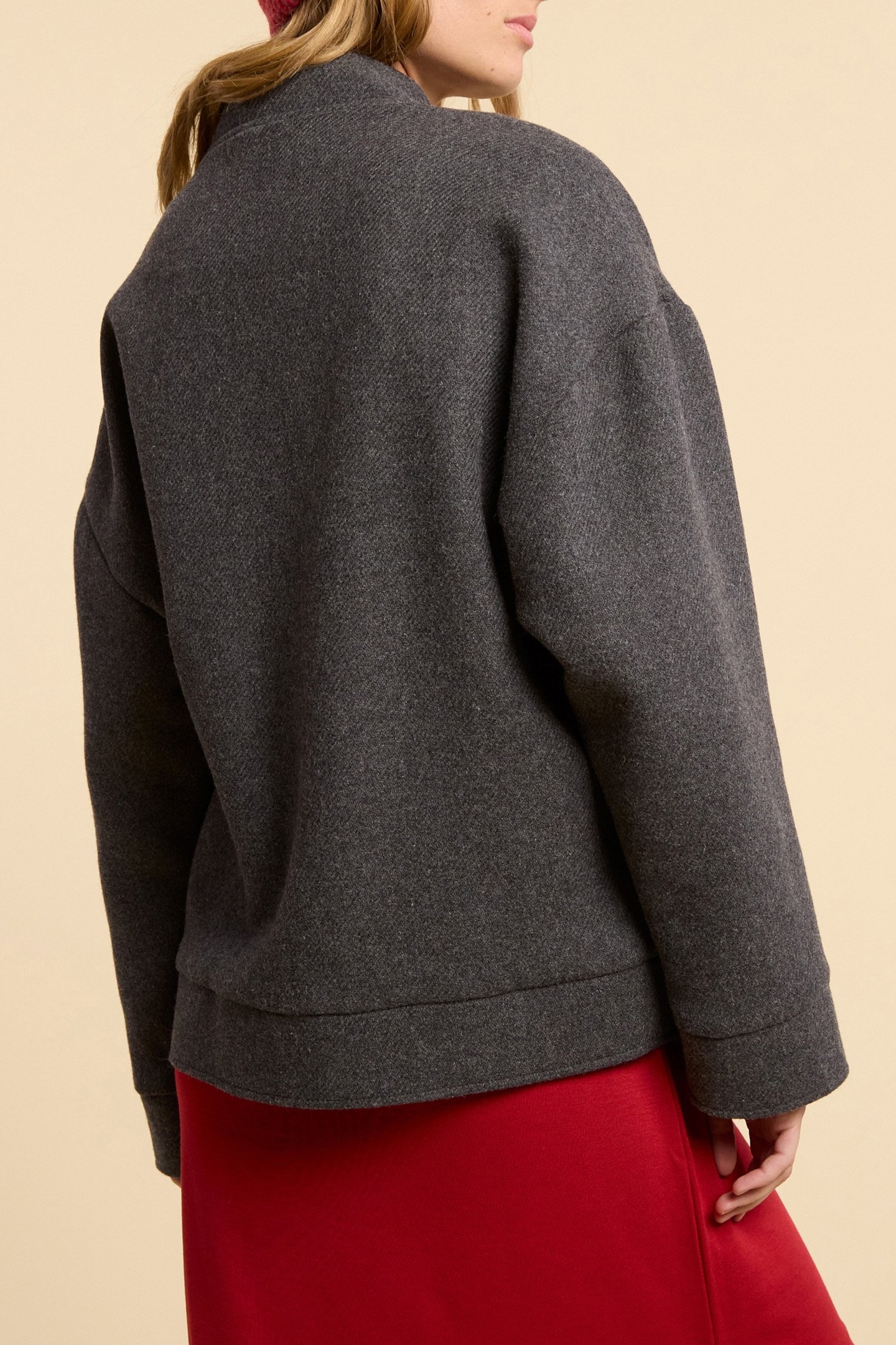 CHARCOAL VARSITY-STYLE COAT 2