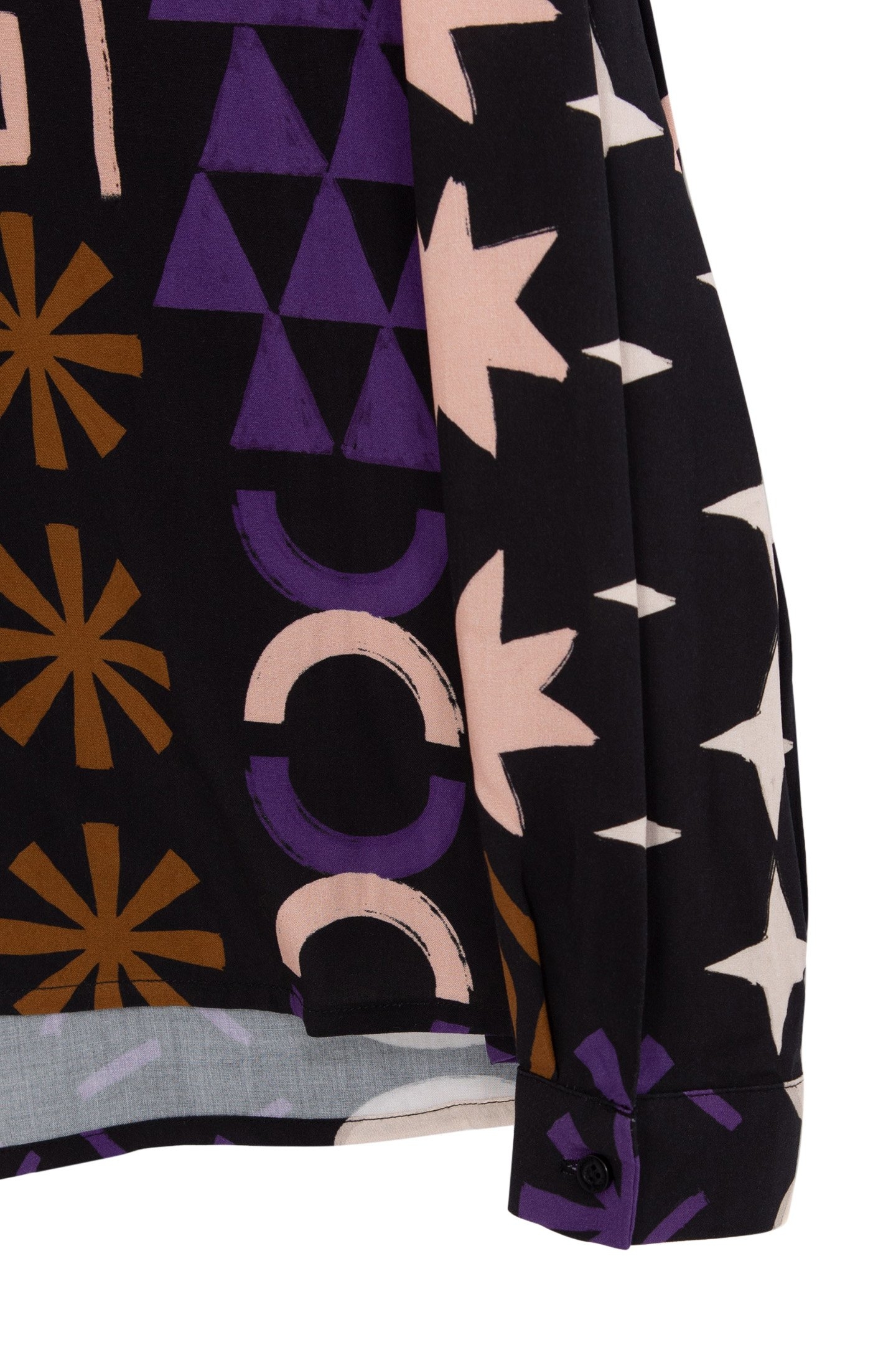 BLACK BLOUSE WITH ARTY PRINT 4