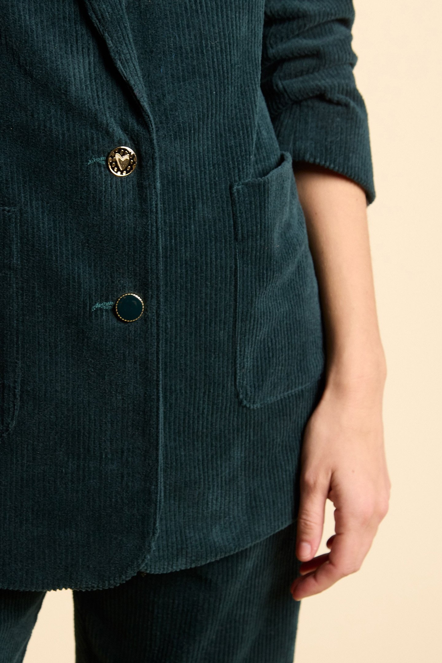 NIGHT GREEN CORDUROY SUIT JACKET 6