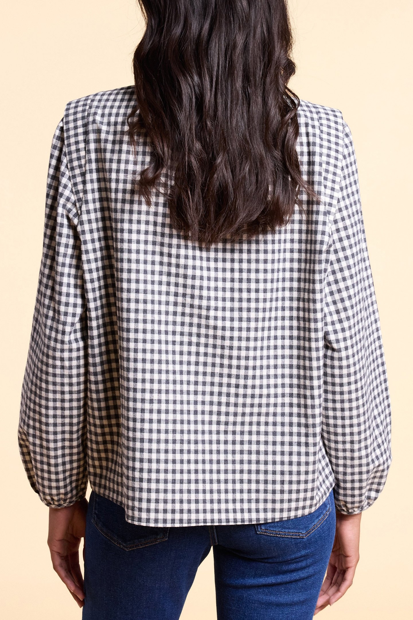 BLACK GINGHAM BLOUSE 2