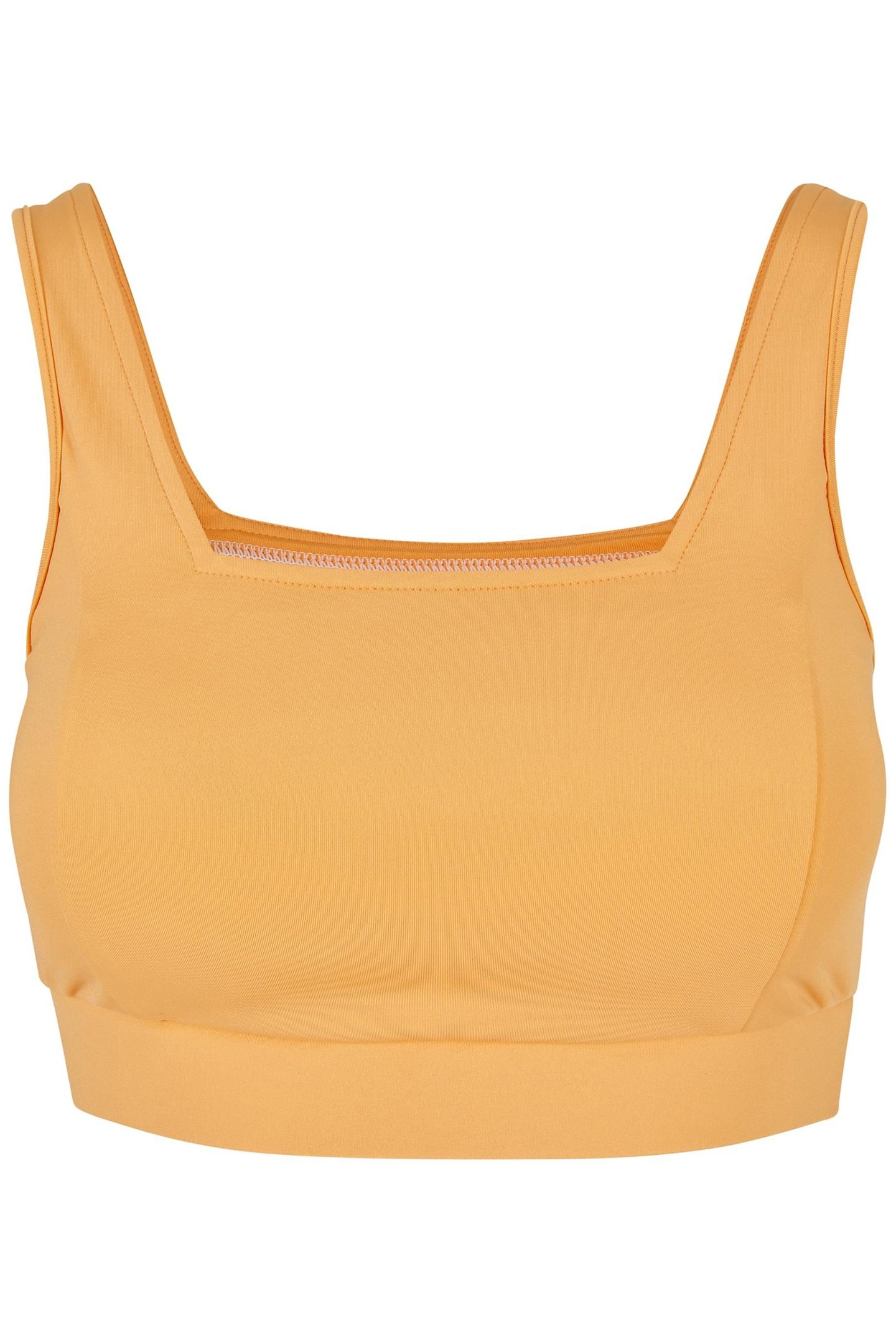 LADIES RECYCLED SQUARED SPORTS BRA PALEORANGE 1