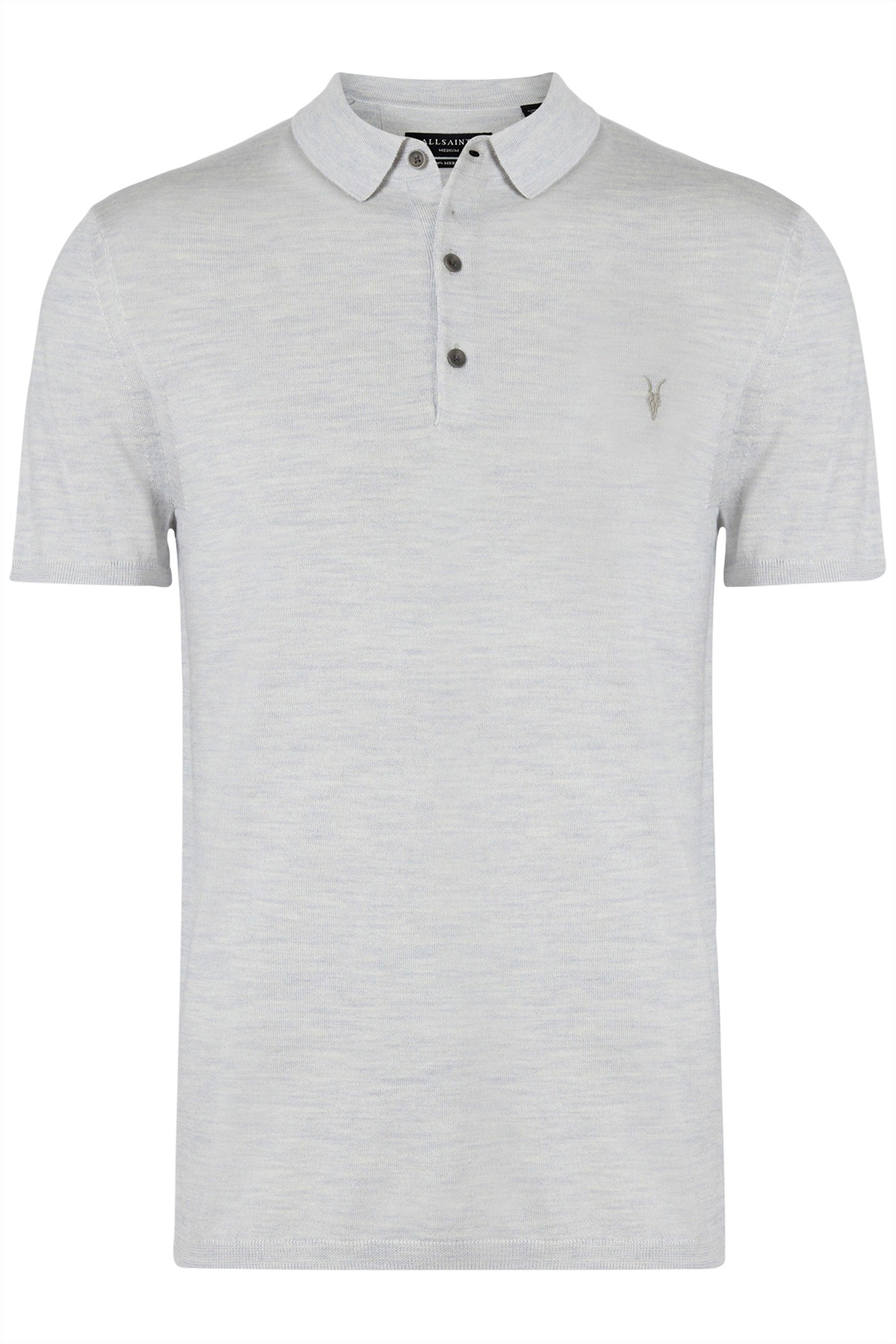 MODE MERINO SS POLO LIGHT GREY MARL 3