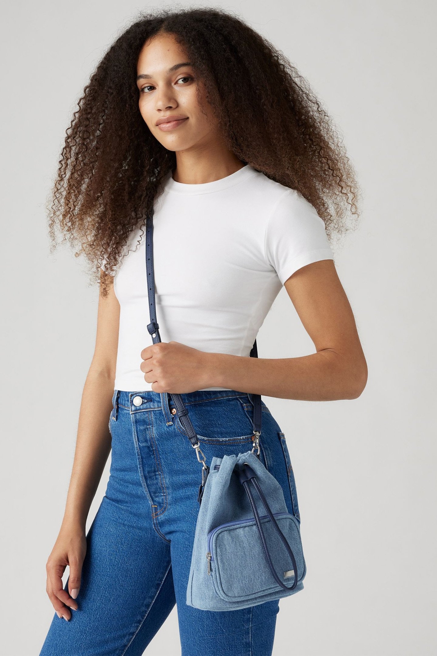 LEVI'S® BUCKET BAG IN INDIGO LIGHT WASH 2