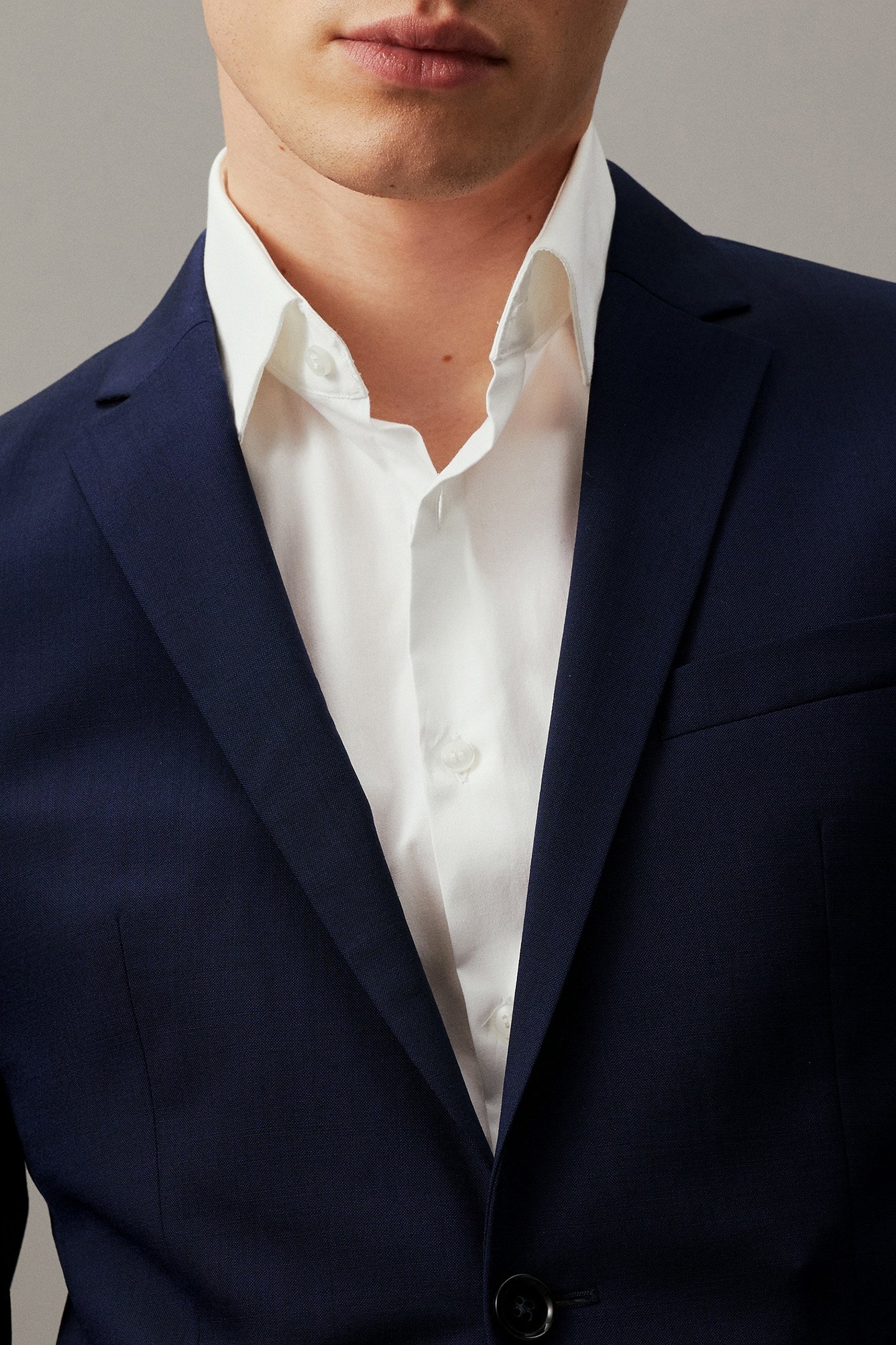 STRETCH WOOL SLIM SU INK BLUE 4