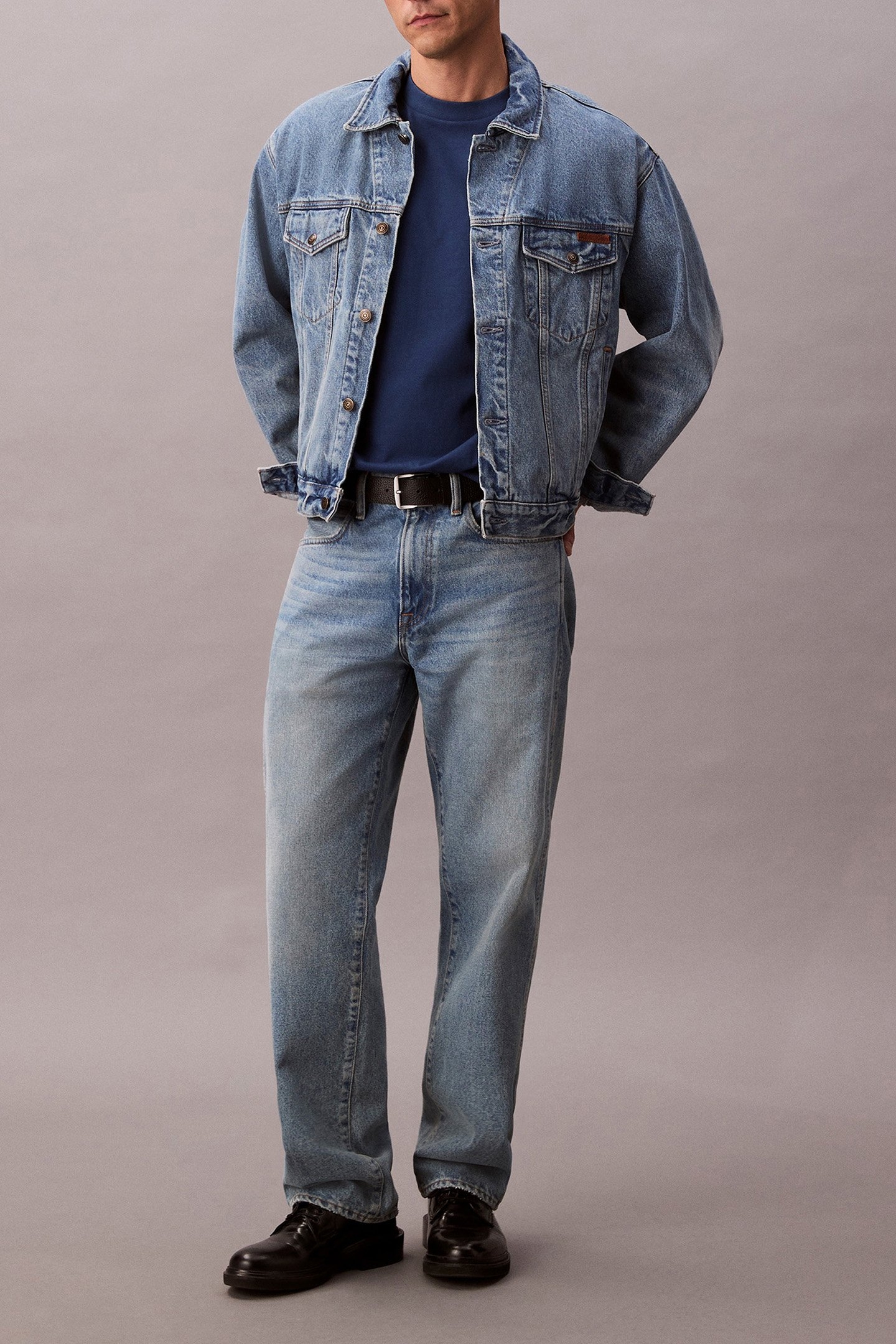 SS TOPSTITCH EMB PAT BLUE JEAN 5