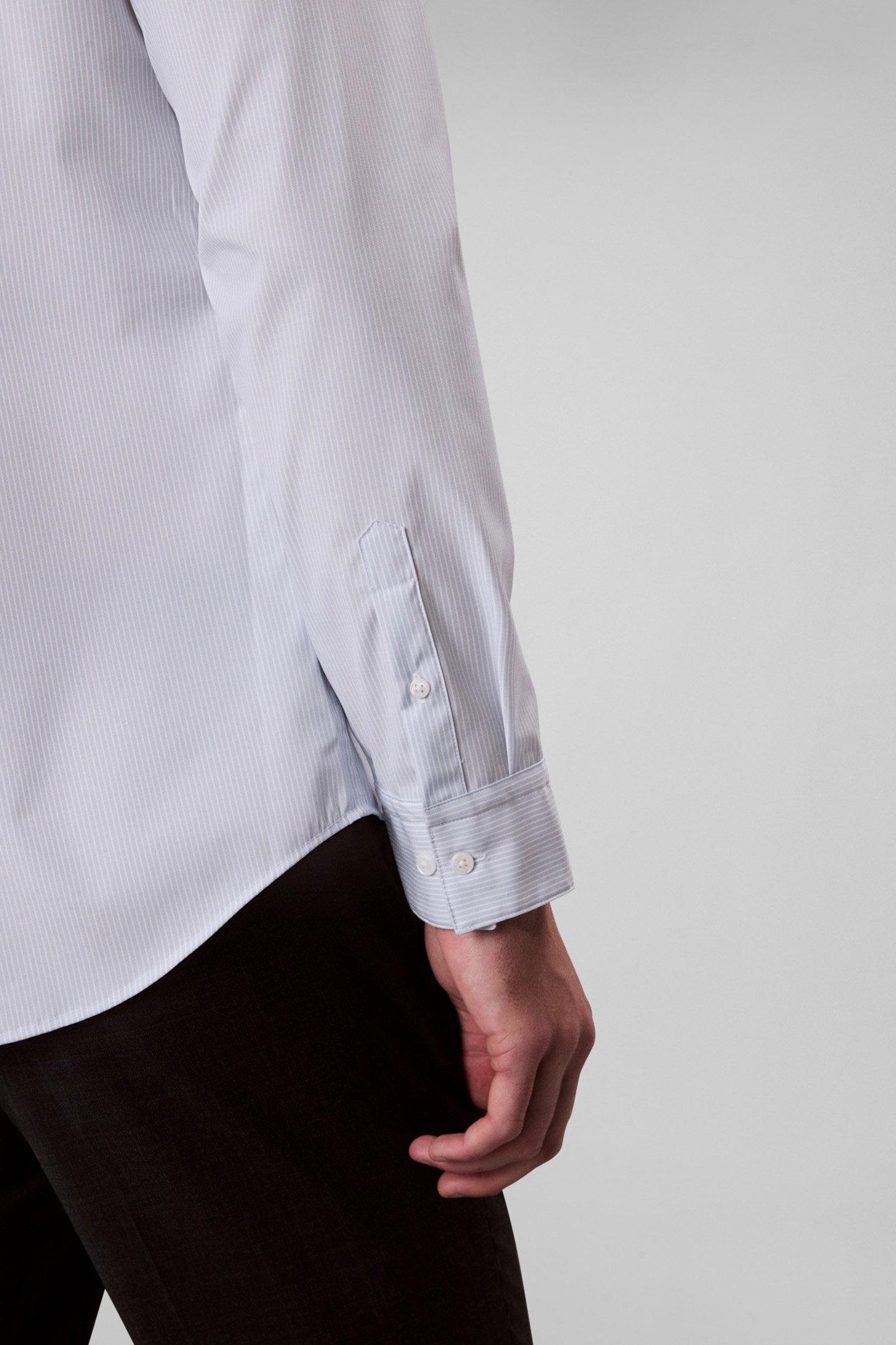 LS THIN STRIPE SUPIM SHIRT NIAGARA MIST 5