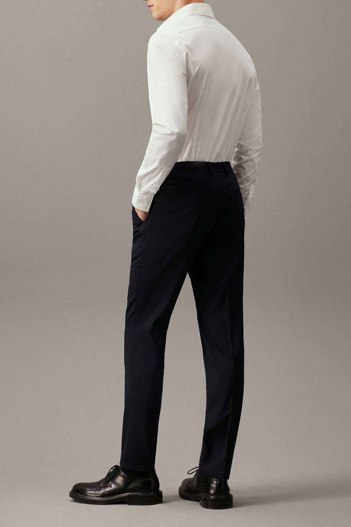 POPLIN STRETCH SLIM WHITE 3