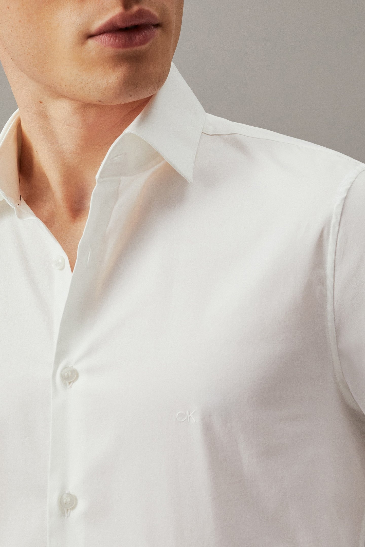 POPLIN STRETCH SLIM WHITE 4