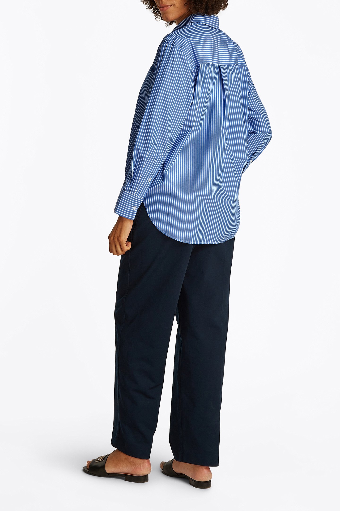 ESS POPLIN REGULAR FIT LONG SLEEVE SHIRT BLUE 3