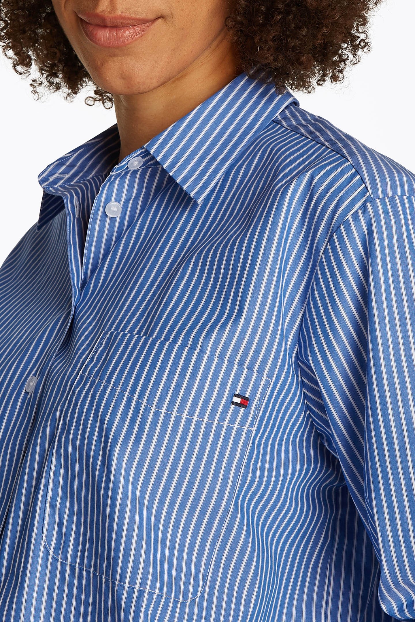 ESS POPLIN REGULAR FIT LONG SLEEVE SHIRT BLUE 6