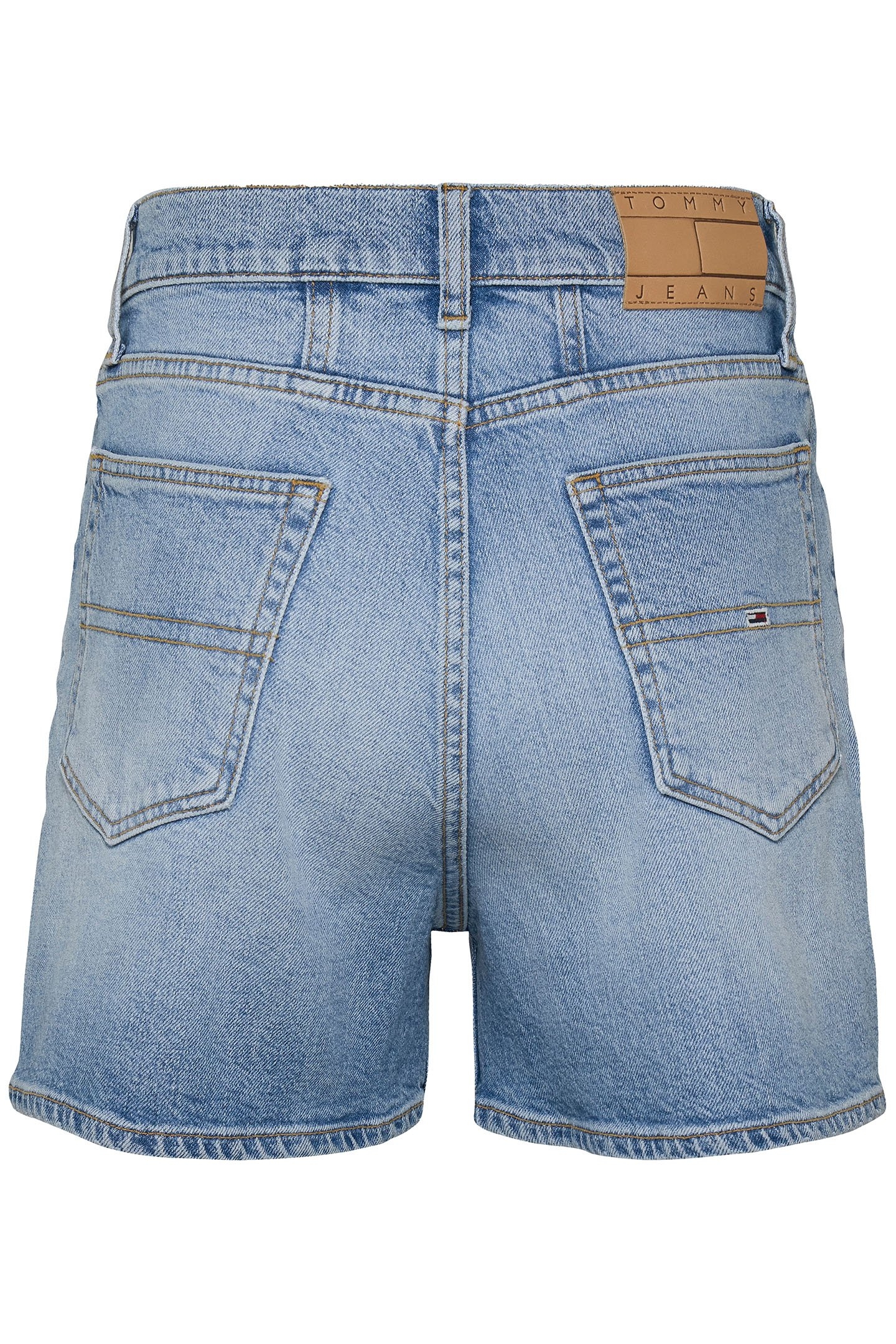 MOM HIGH-WAISTED SKINNY FIT SHORTS BLUE 6