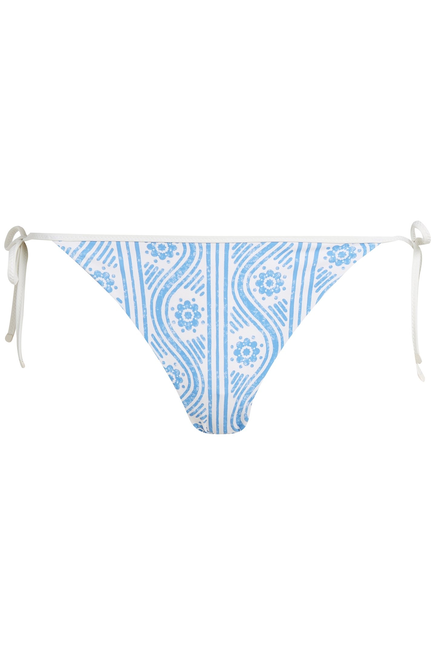 CHEEKY STRING SIDE TIE FLORAL BIKINI BLUE 5