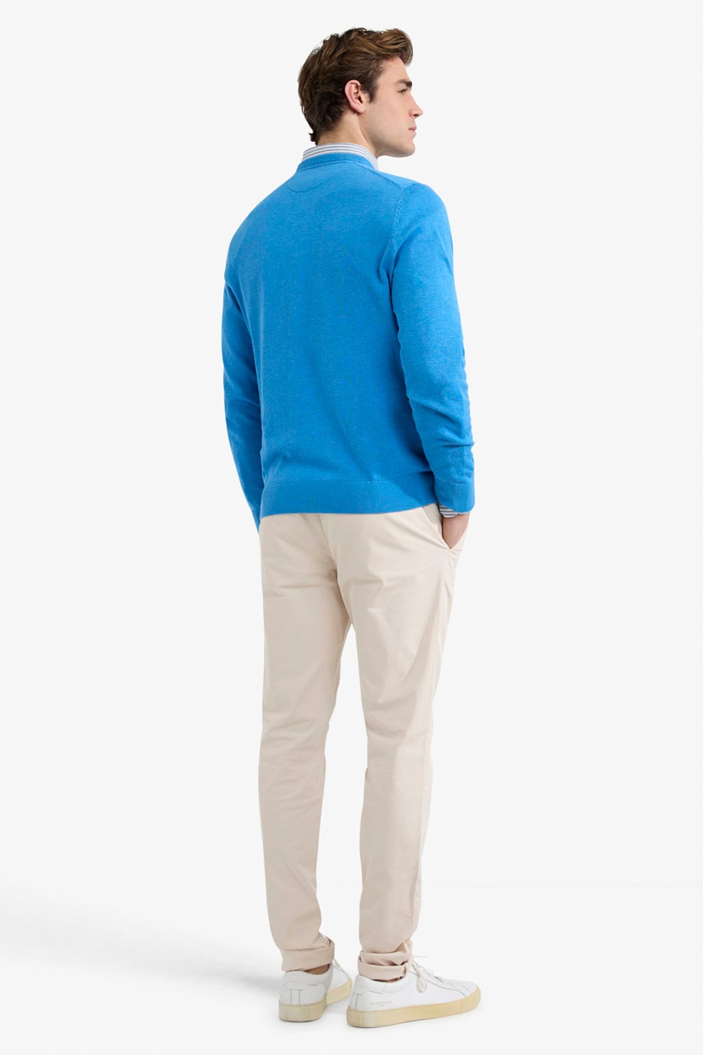 V-NECK SWEATER SEA BLUE 3